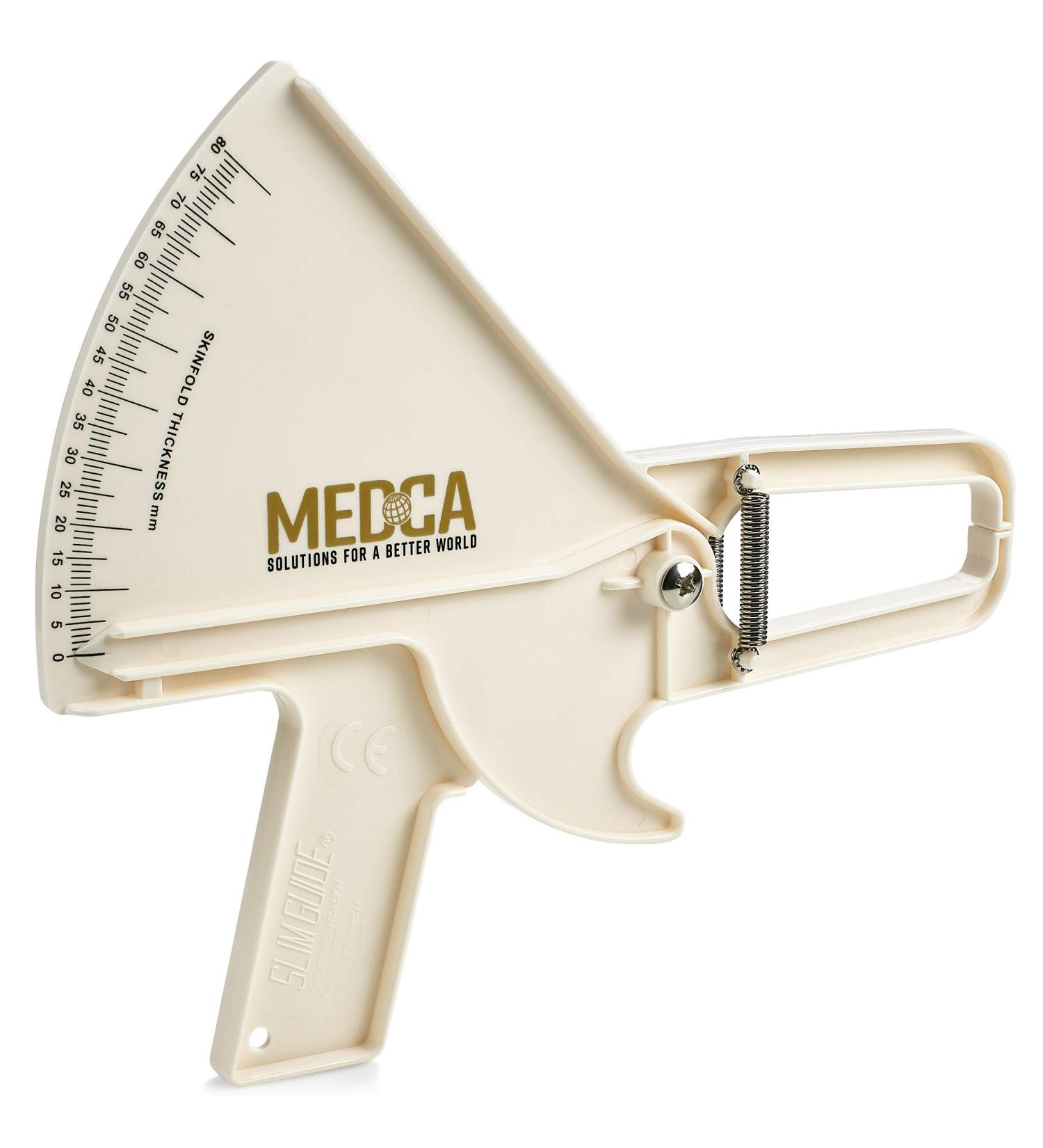 Pro Body Skin Caliper - Handheld BMI Measuring Tool for Accurate Fat Measurement | Fitness and Weight Loss Monitoring Tool for Men and Women | Includes Instructions and Body Fat Chart - White - Buy Online on GoSupps.com