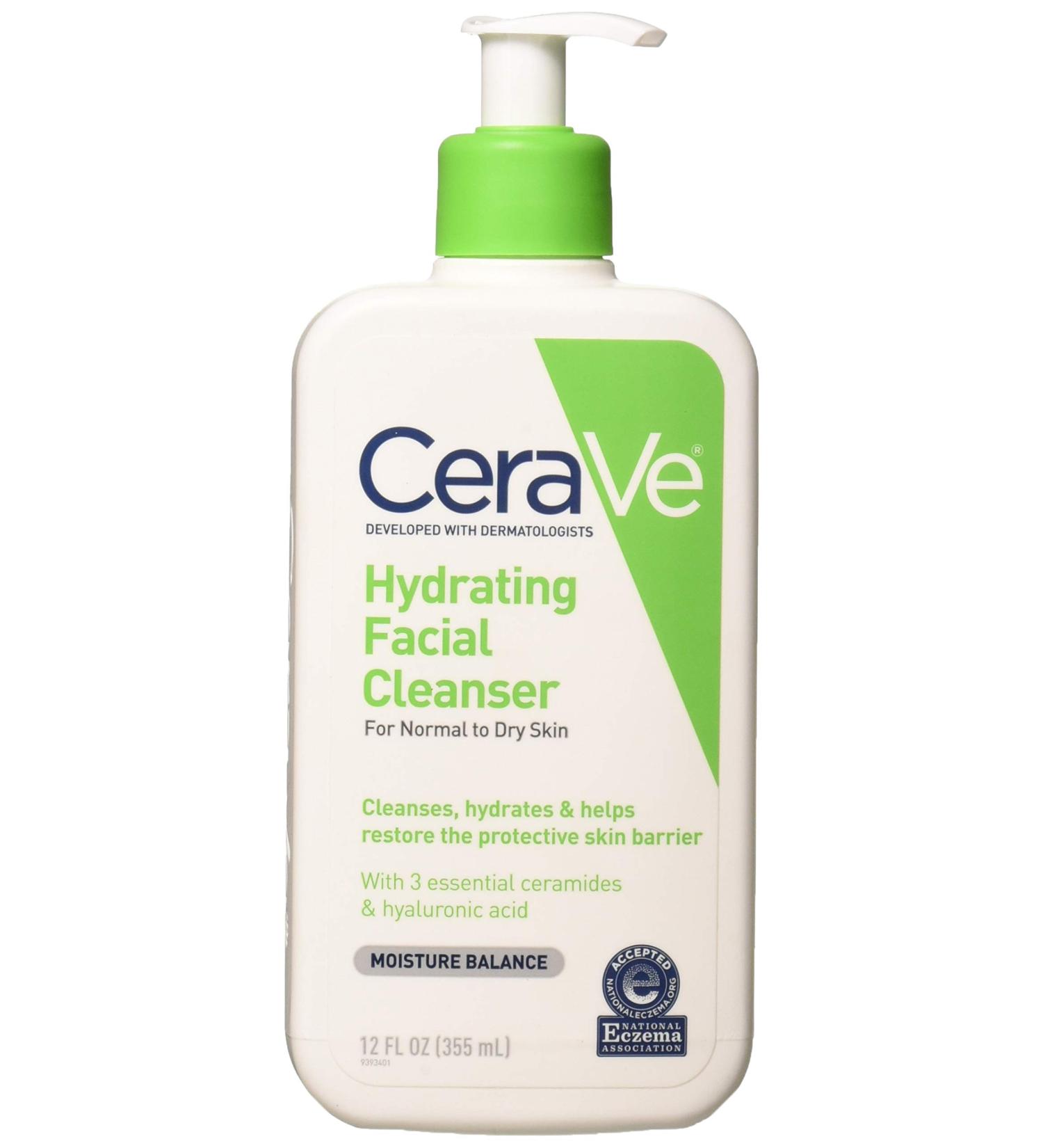 CeraVe Hydrating Facial Cleanser - Gentle Face Wash for Hydrated Skin - Buy Online on GoSupps.com