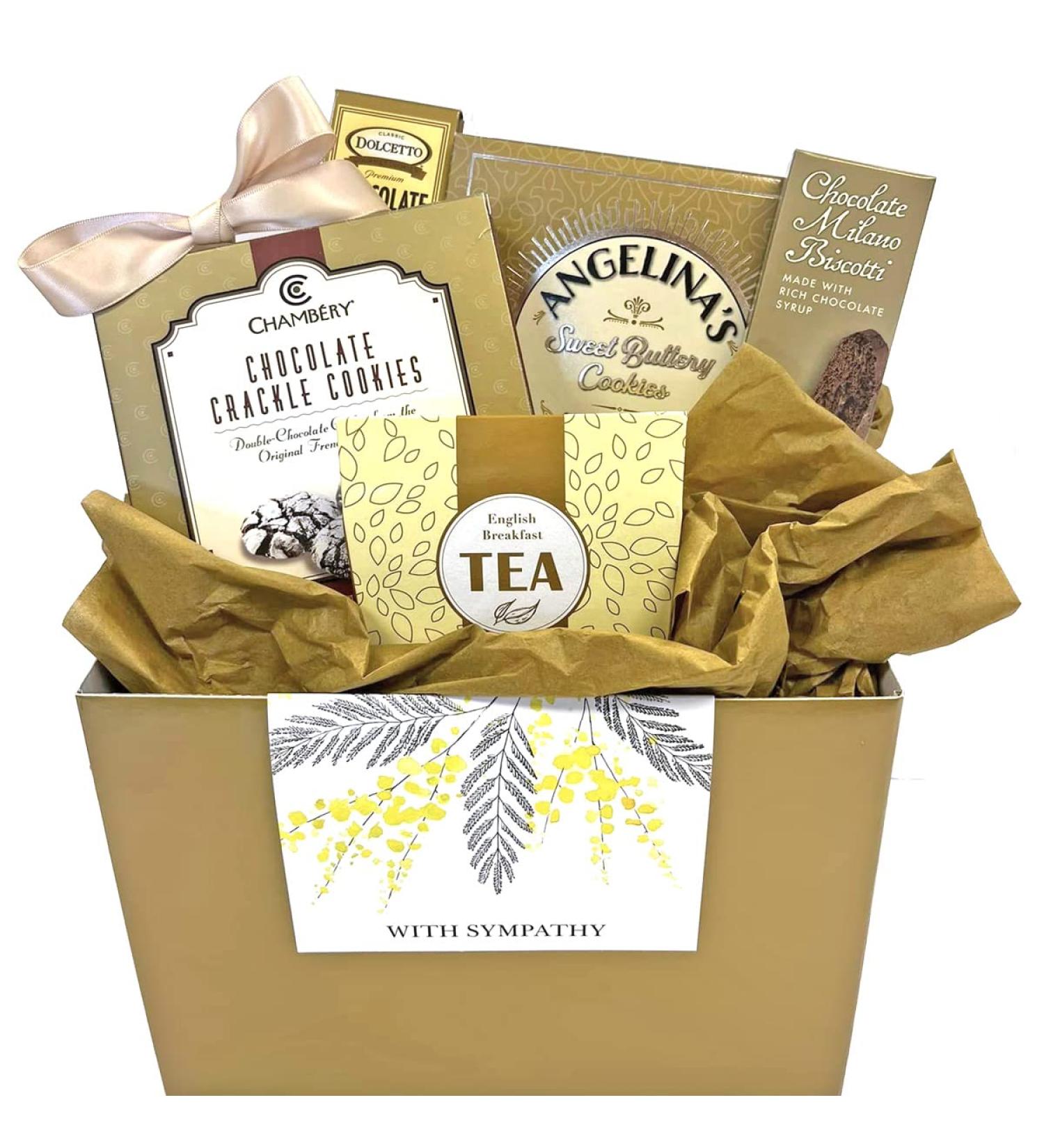 Sympathy Gift Basket for Loss of Mother  Loss of Father  Loss of Loved One Gourmet Bereavement Gift Basket (Sympathy Gift Basket For Loss Golden Memories) - Buy Online on GoSupps.com