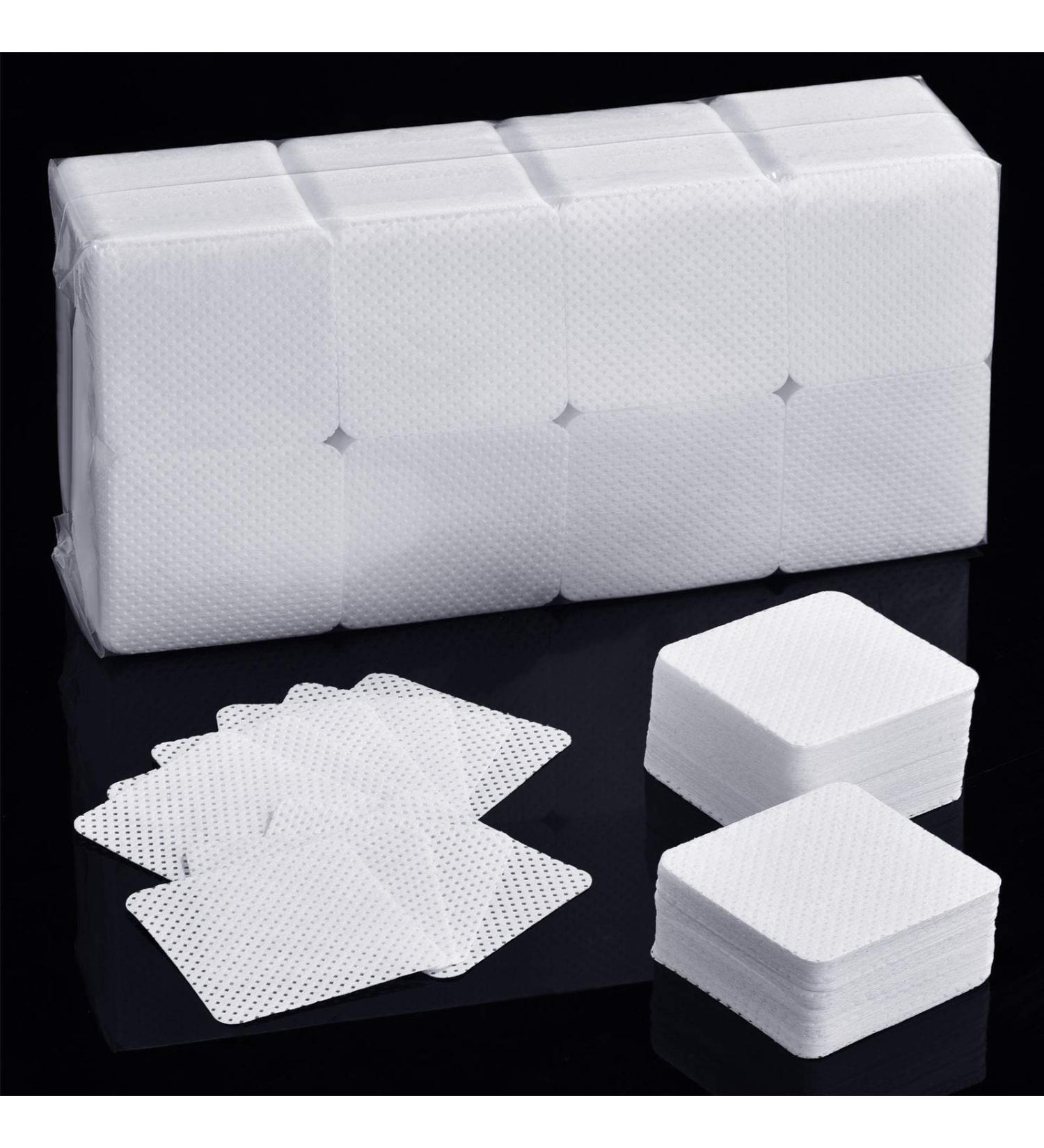 1000 Pieces Eyelash Extension Glue Wipes - Non Woven Fabric Cleaner for Lash Supplies and Nail Polish Bottles (White) - Buy Online on GoSupps.com