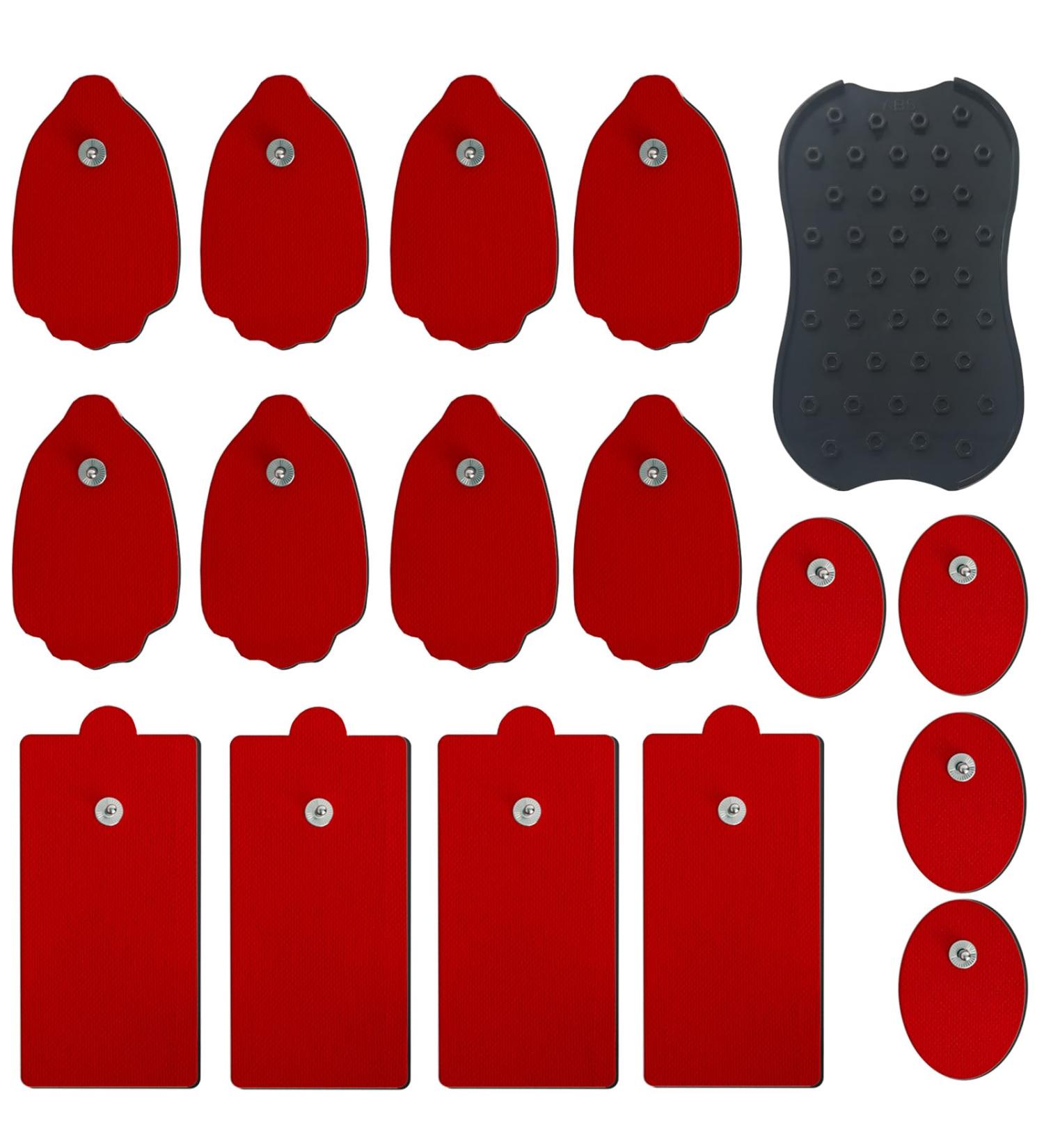 High-Quality TENS Unit Replacement Pads - Reusable 35+ Uses Snap Electrode Pads (16PCS) for Ultimate Pain Relief - Buy Online on GoSupps.com