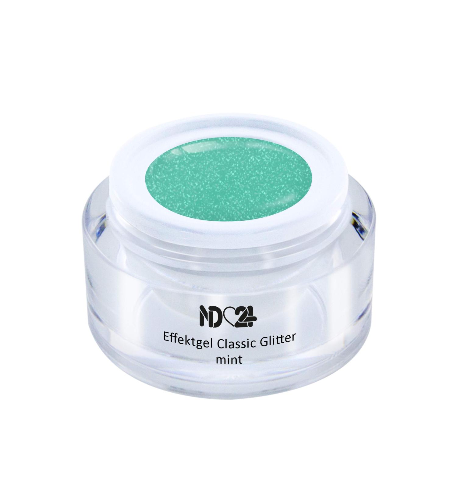 UV LED Effect Gel Classic Glitter Mint Green - Premium Studio Quality - Made in Germany - 5ml | International Shipping Available - Buy Online on GoSupps.com