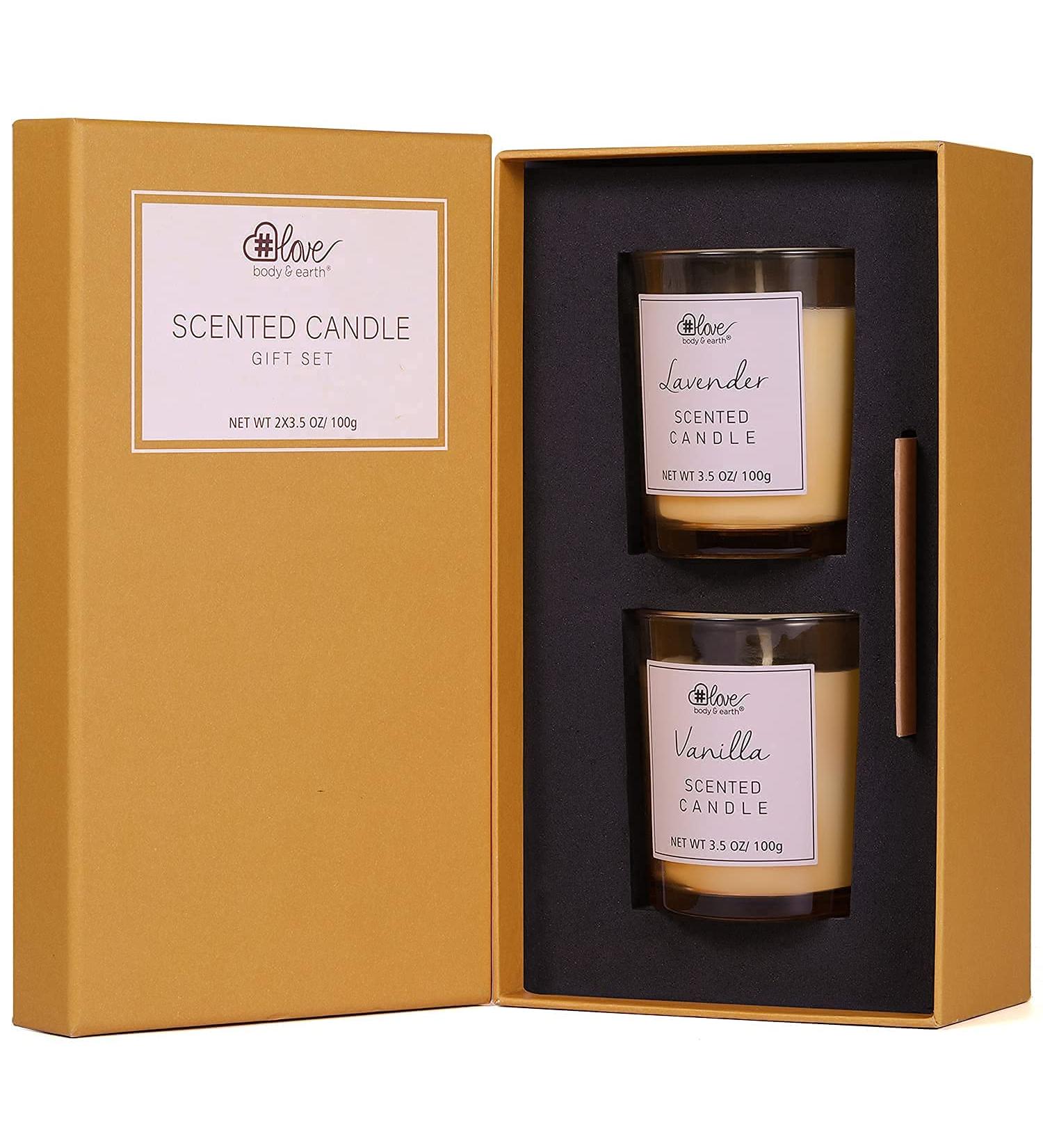 Scented Candles Gift Set - Natural Soy Wax Aromatherapy with Essential Oils - Perfect Mother's Day Gift - Buy Online on GoSupps.com