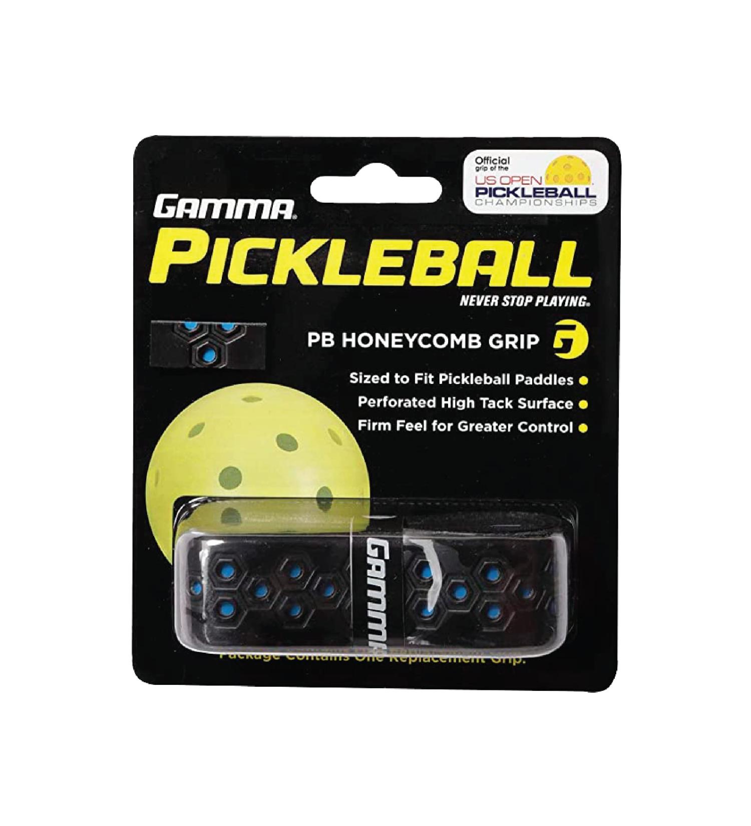 Gamma Sports Honeycomb Cushion Grip Black/Blue - Enhanced Comfort and Control - Buy Online on GoSupps.com