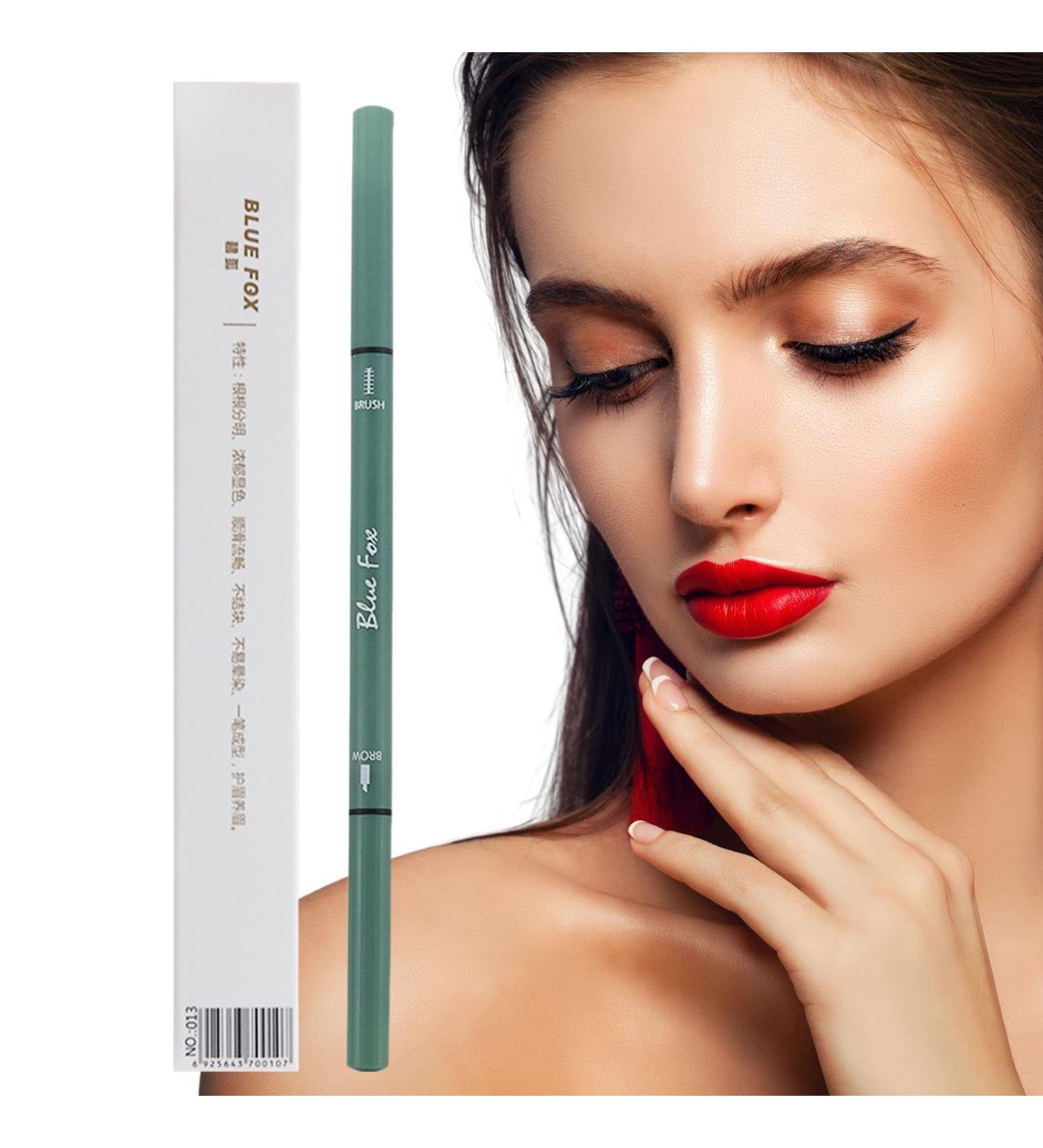 Eyebrow | Double Headed Makeup Brow Long-Lasting Professional Eyebrow Definer for Stays on All Day Creates Natural Daily Look Brown Black - Buy Online on GoSupps.com