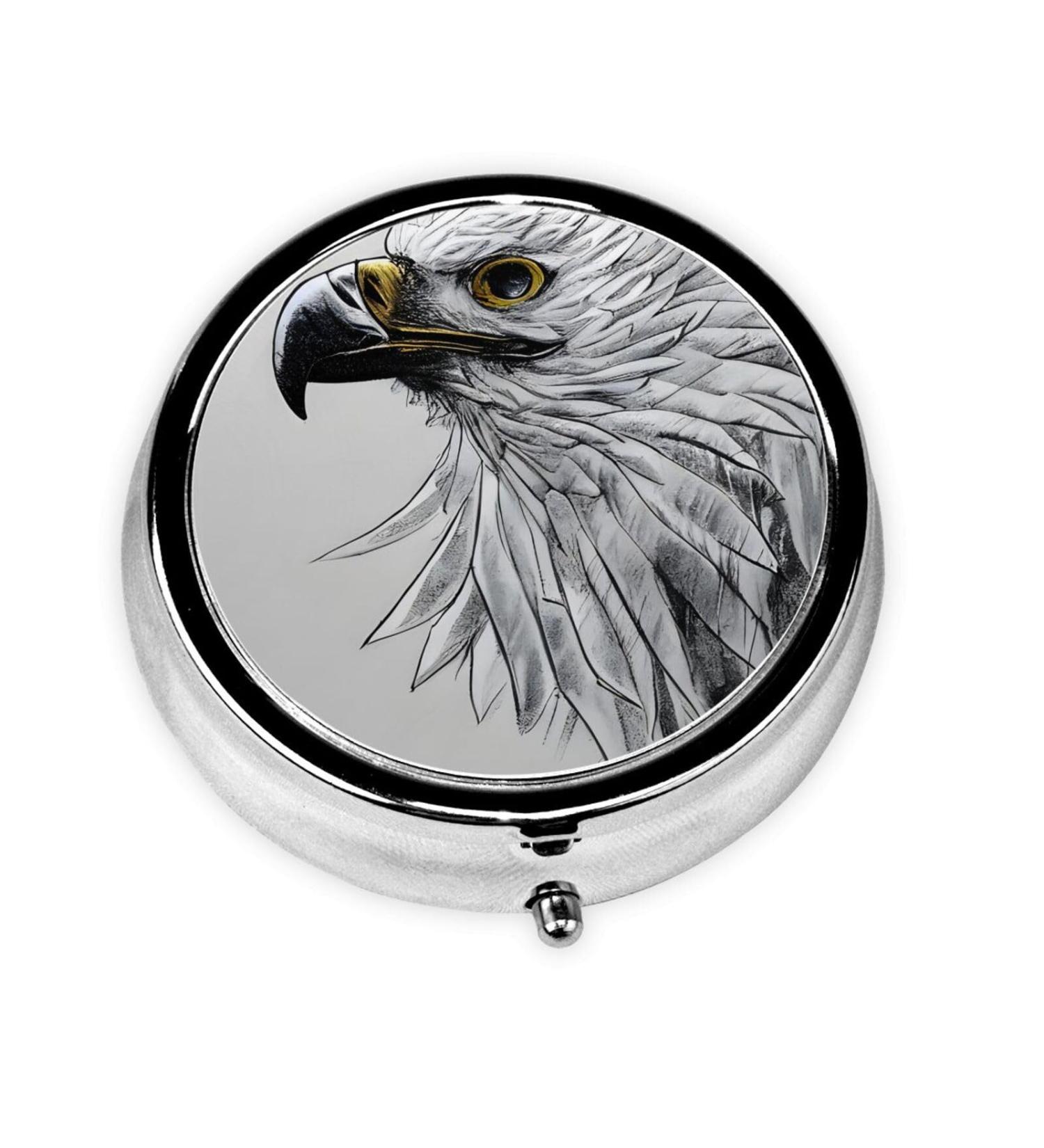 Portable Round Pill Box Organizer - 3 Compartments for Travel & Purse | Eagleround - Buy Online on GoSupps.com