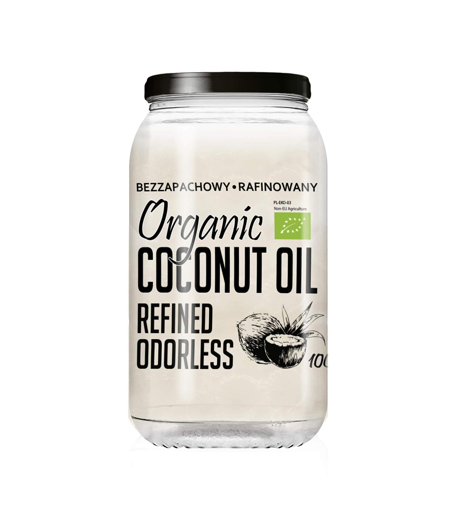 Organic Coconut Oil 1000ml - Odorless Vegan Extra Virgin Coconut Oil for Cooking & Roasting - Refined & Natural - Buy Online on GoSupps.com