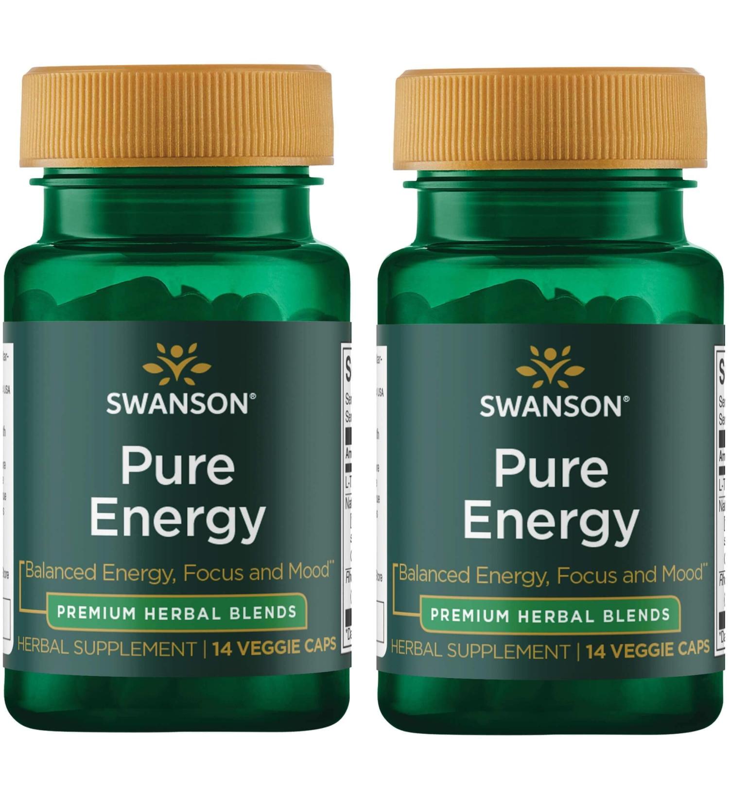 Swanson Pure Energy Trial Size - 14 Veg Caps 2 Pack | Boost Your Energy - International Shipping Available - Buy Online on GoSupps.com