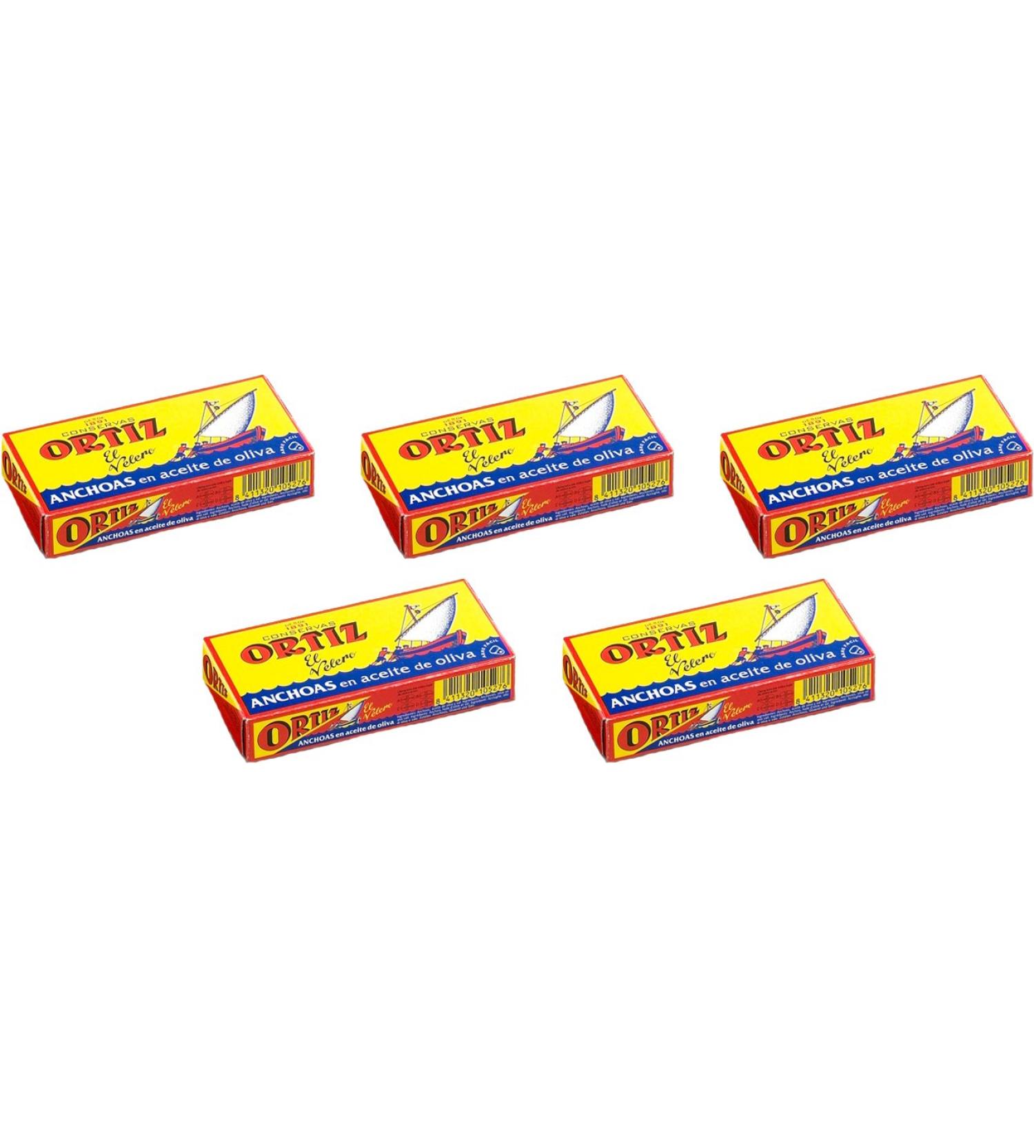 Anchovy Fillets in Olive Oil 47g Ortiz (5 Units)
