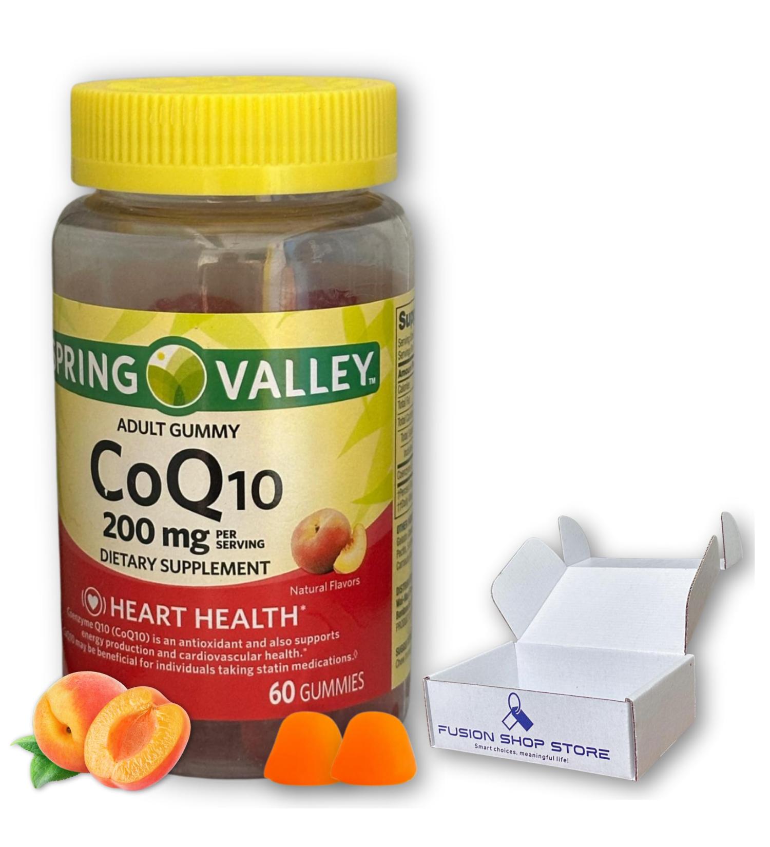Coq10 200mg Gummies- Coenzyme Supplement for Adults 60 ct (Pack of 1) Boxed by Fusion Shop Store - Buy Online on GoSupps.com
