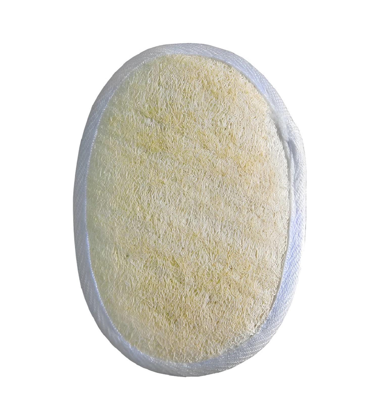 PresenceHHH Exfoliating Body Scrubber for Bath Spa and Shower Natural Loofah Sponge for Men and Women Deeply Cleanses and Removing Dead Skin - Oval in Po Bag (14.5x10cm)