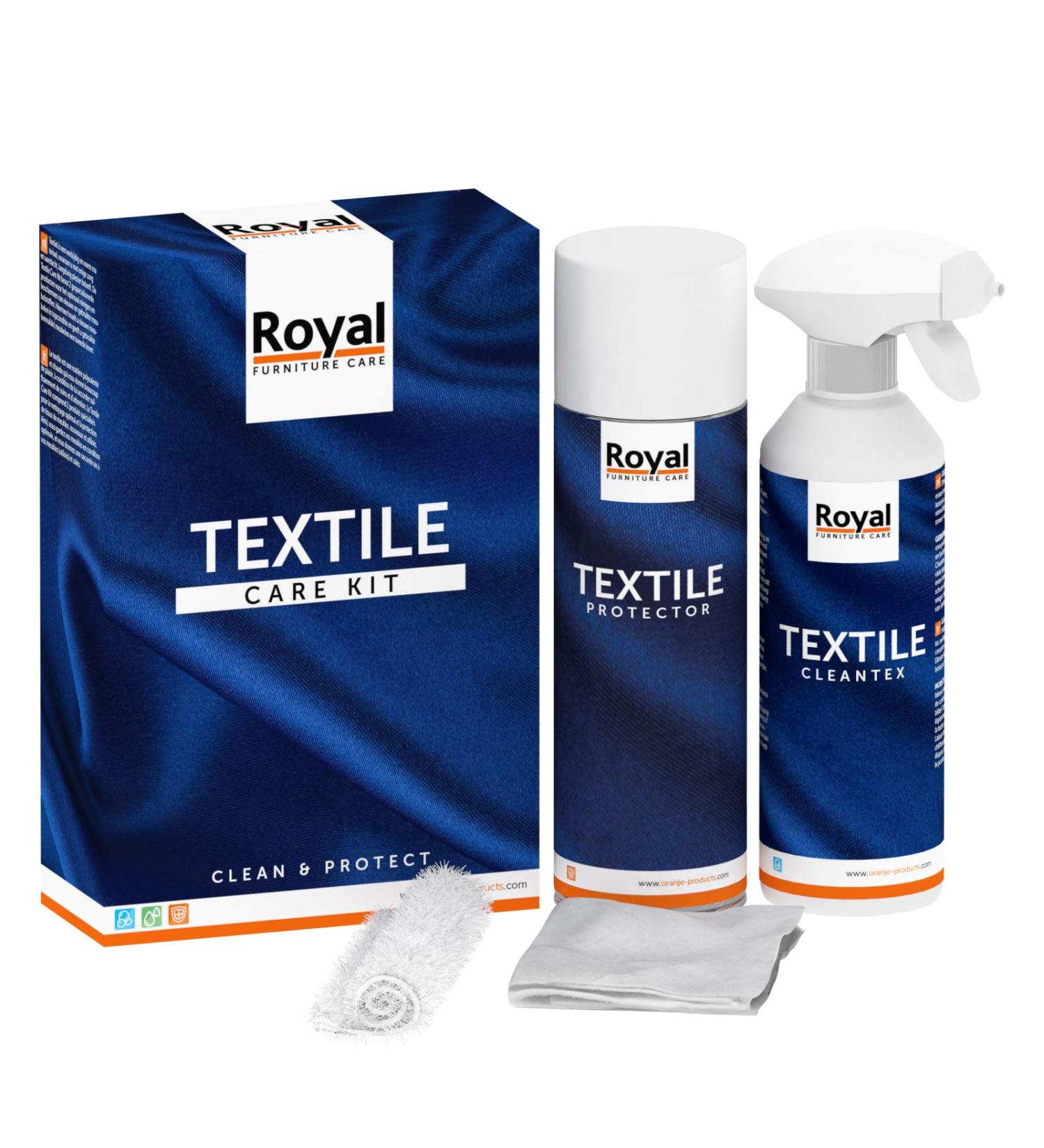 Buy Royal Textile Care Set - 500 ML Cleantex Cleaner & Protector Gloves & Cloth | International Shipping Available - Buy Online on GoSupps.com