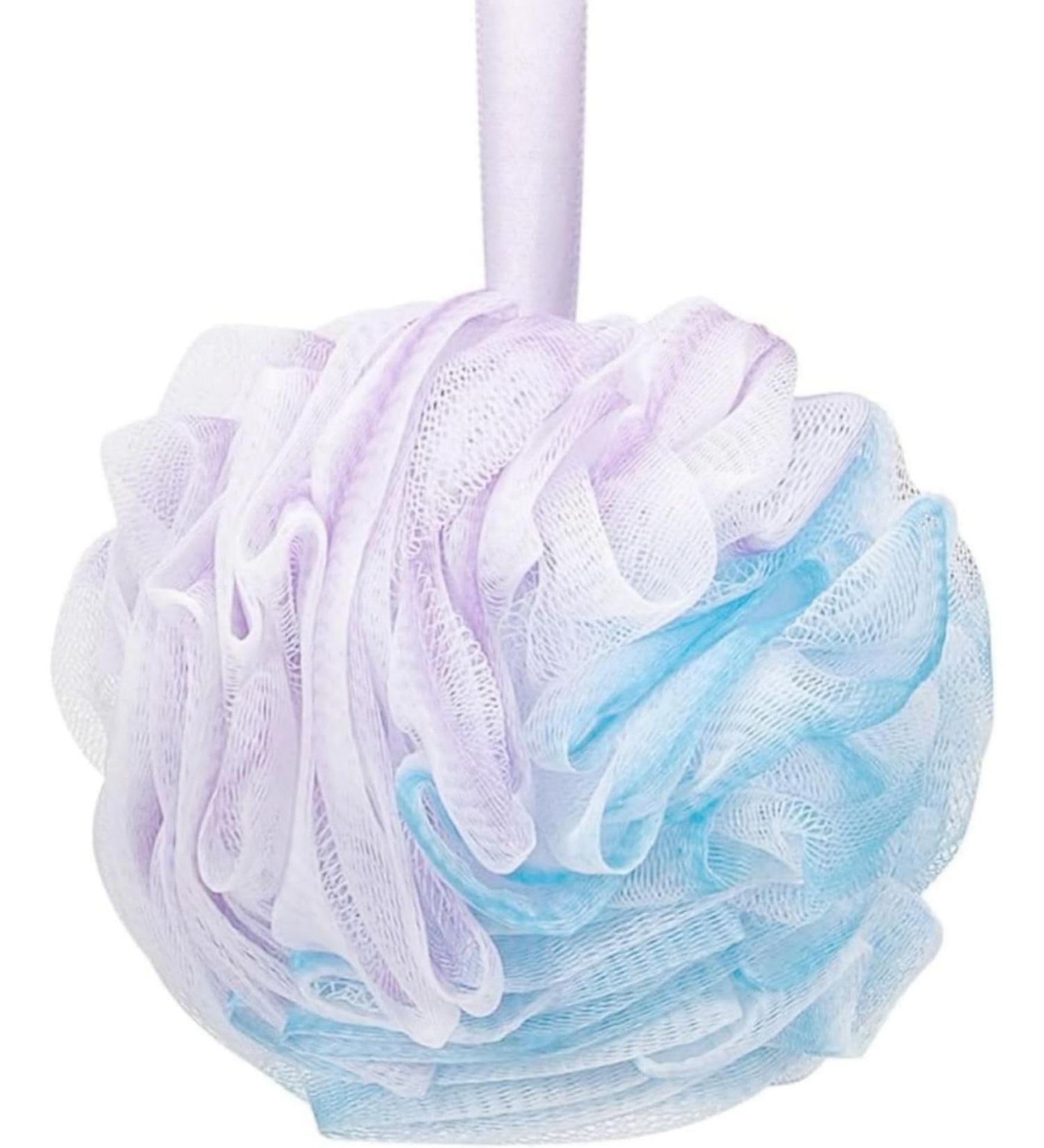 Exfoliating Bath Loofah Sponge - Shower Pouf Mesh Body Scrubber for Deep Clean - 60g - Buy Online on GoSupps.com