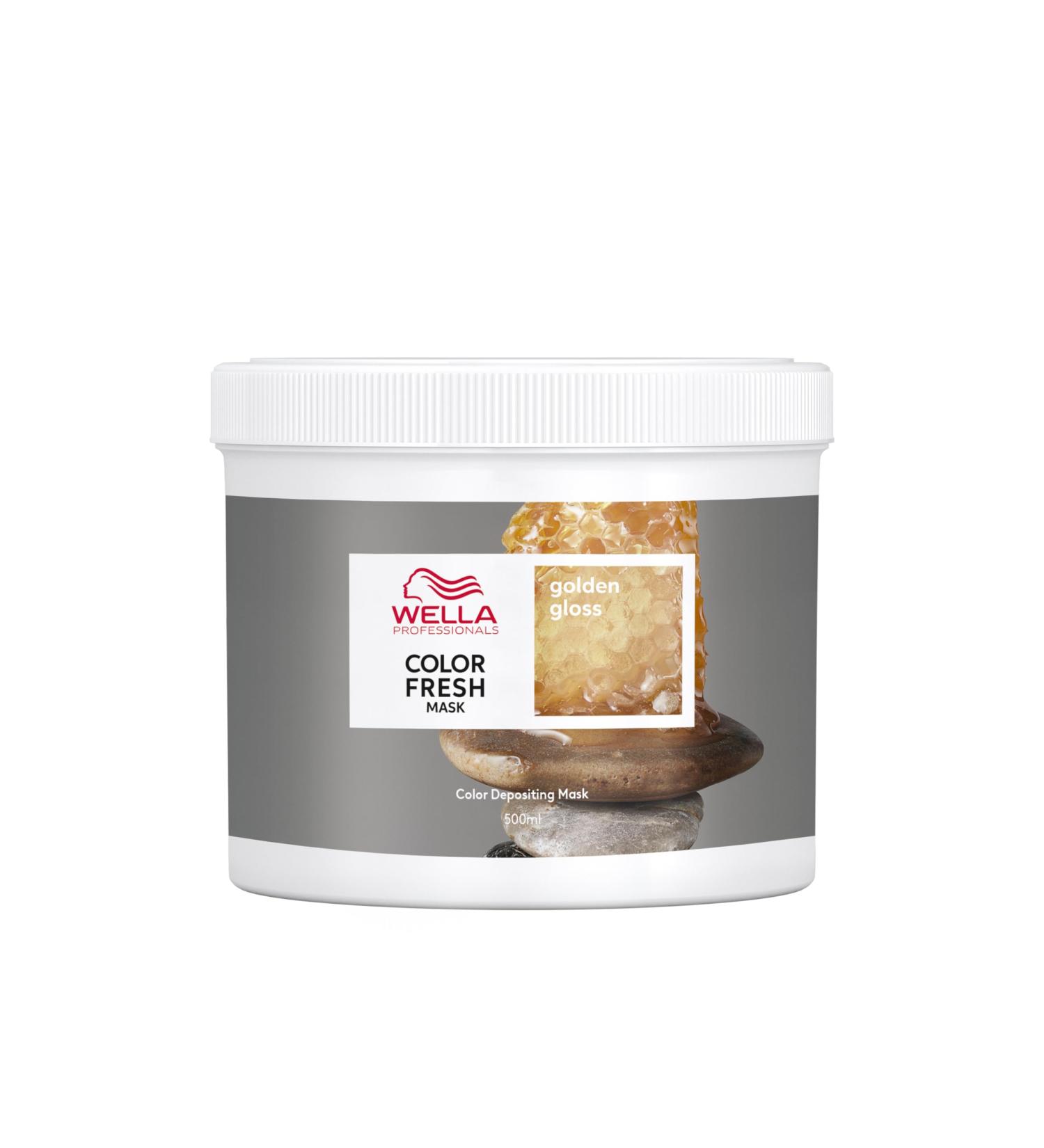 Wella Professional Color Fresh Mask Temporary Hair Color Refresh Treatment Semi-Permanent Hair Dye Hair Gloss Treatment Golden Gloss 500 ml - Buy Online on GoSupps.com