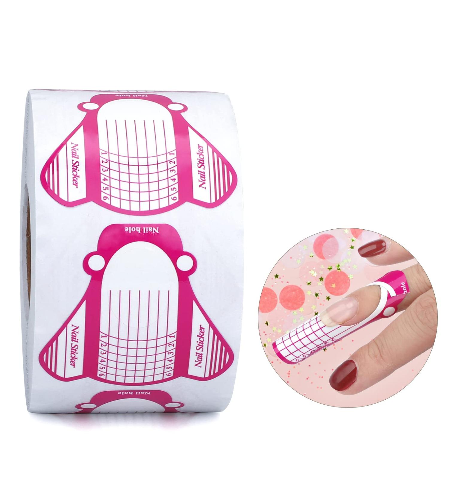 G2PLUS Paper Nail Forms for Gel Builder - 500PCS Adhesive Extension Stickers - Large Nail Builder Forms for Gel Nails - 500 Count Rose - Buy Online on GoSupps.com