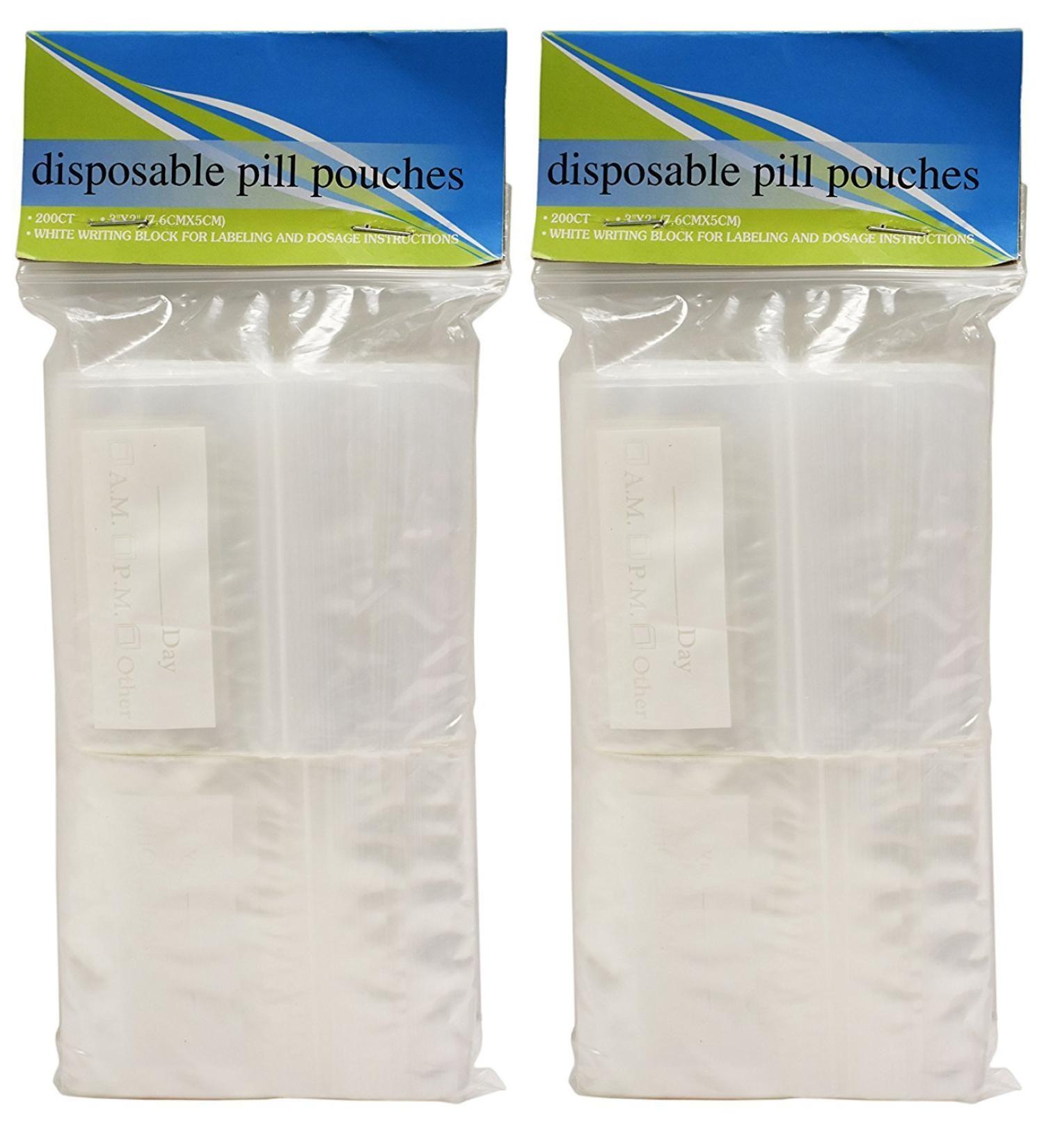 Black Duck Brand Resealable Pill Bags 400 Count | 3x2 Disposable Plastic Bags with Label Area for Easy Organization - Buy Online on GoSupps.com