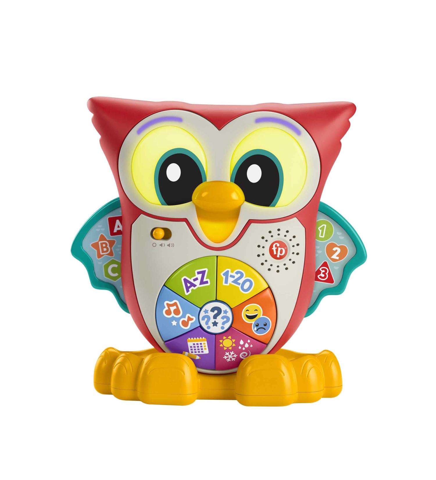 Fisher-Price Blinkilinkis Clever Owl German - Interactive Learning Toy for Babies 18+ Months with Music Lights & Melodies - Buy Online on GoSupps.com