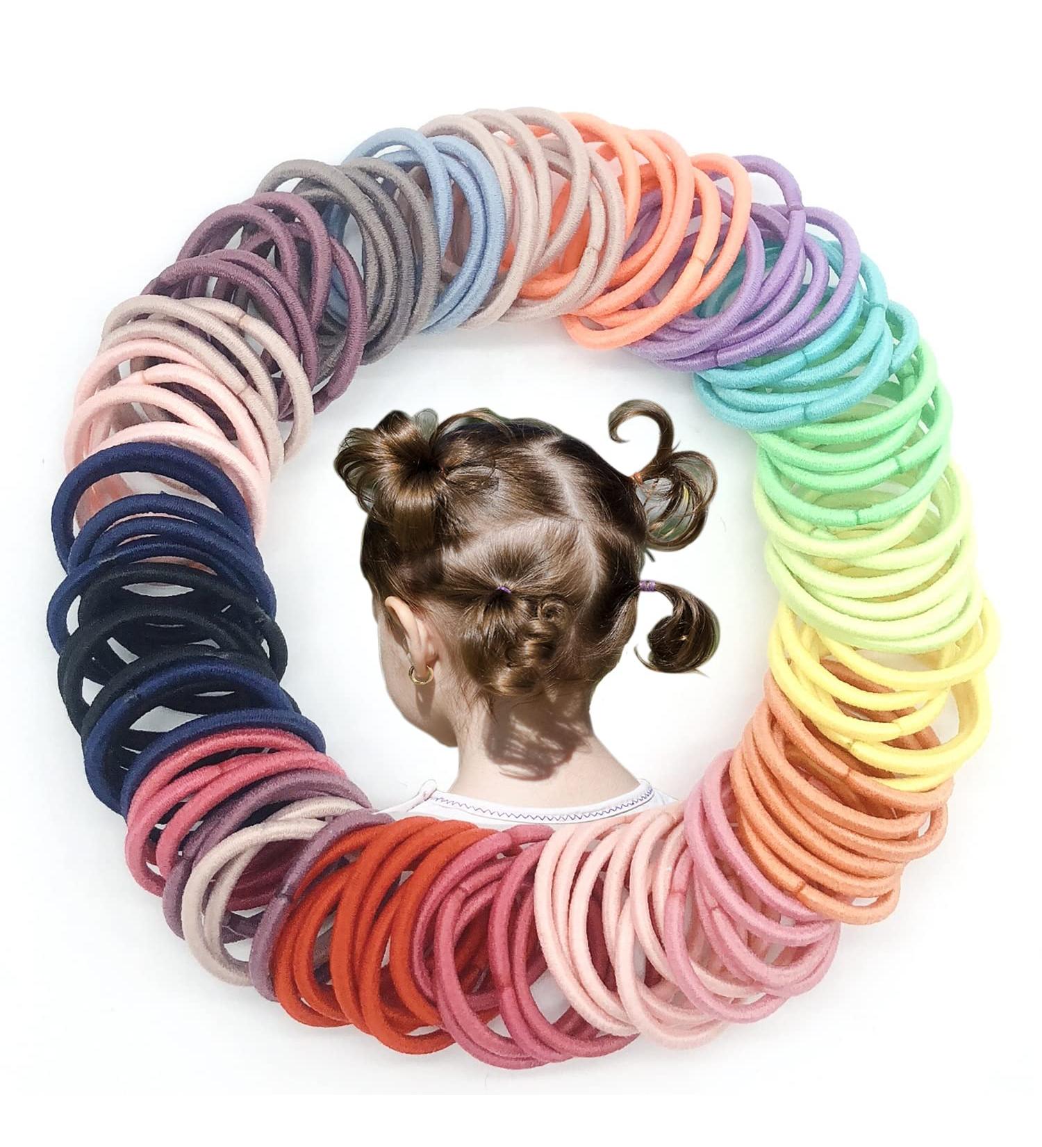 300PCS Baby Toddler Hair Ties for Girls | Small Ponytail Holders for Kids | Finger Hair Ties Set - Buy Online on GoSupps.com