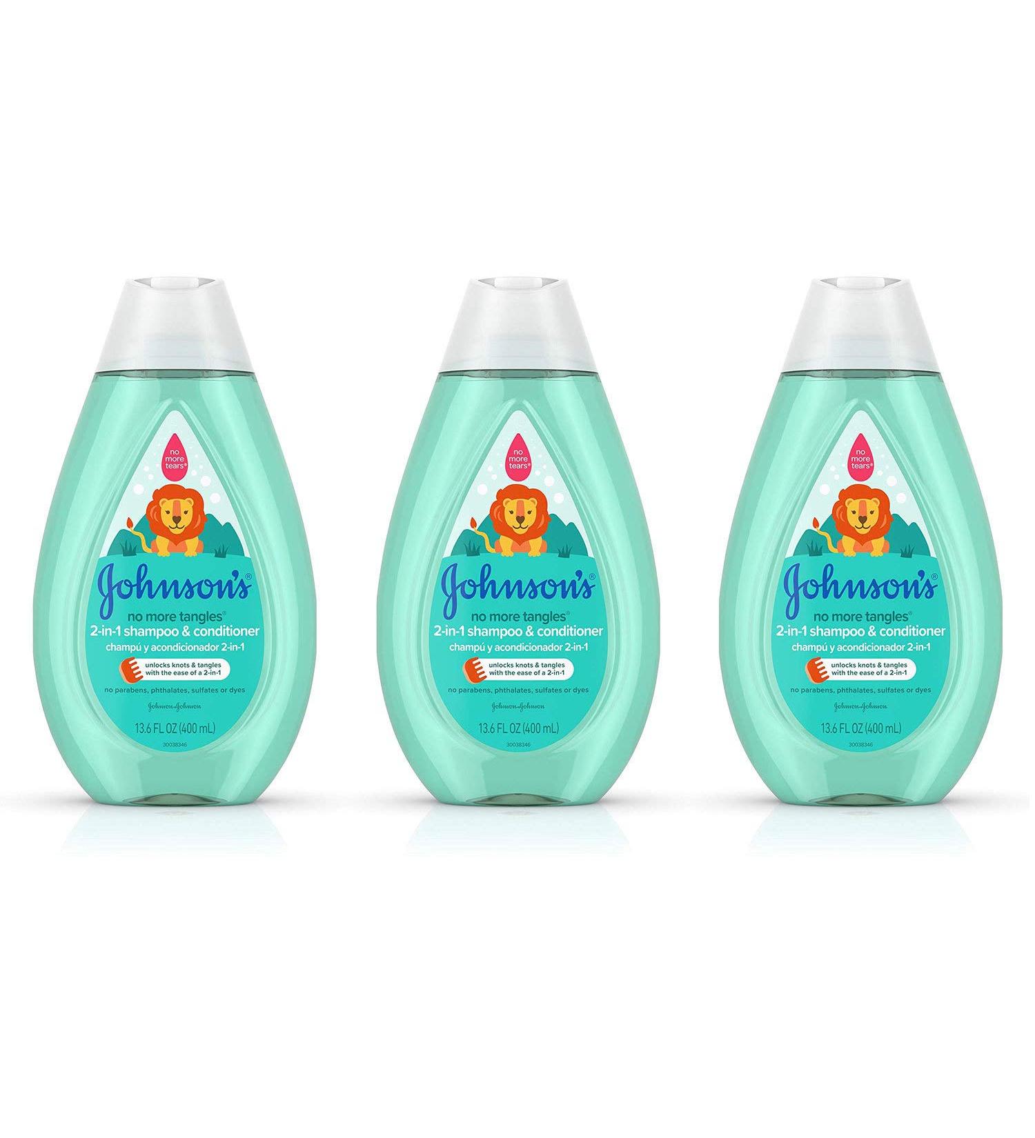 Johnson's Baby Shampoo & Conditioner 2-in-1 13.6oz (400ml) - Pack of 3 - Buy Online on GoSupps.com