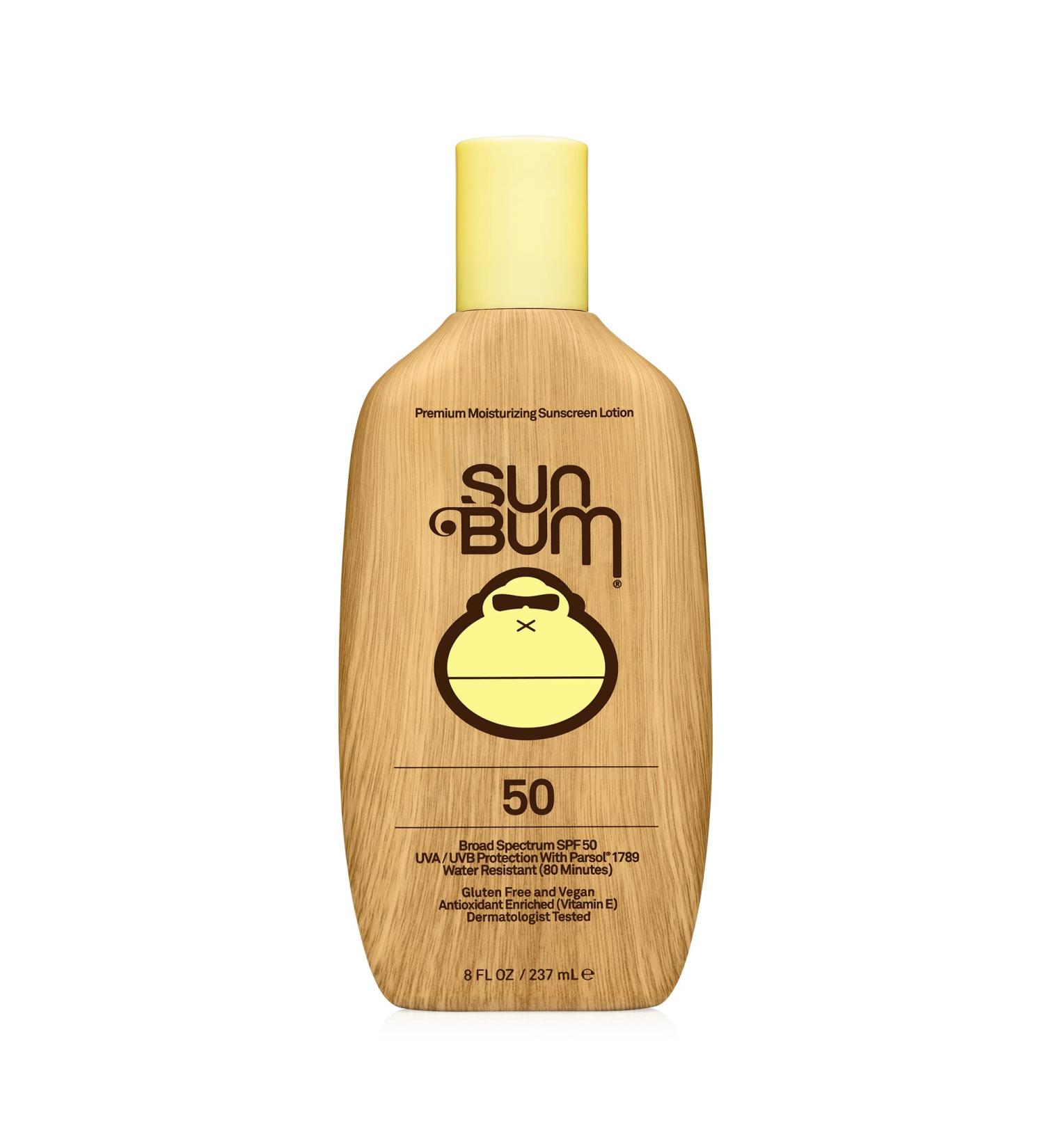 Sun Bum Original SPF 50 Sun Cream Lotion with Vitamin E - 237ml Vegan Moisturizing Sunscreen | Reef Friendly Broad Spectrum UVA/UVB Protection - Pack of 1 - Buy Online on GoSupps.com