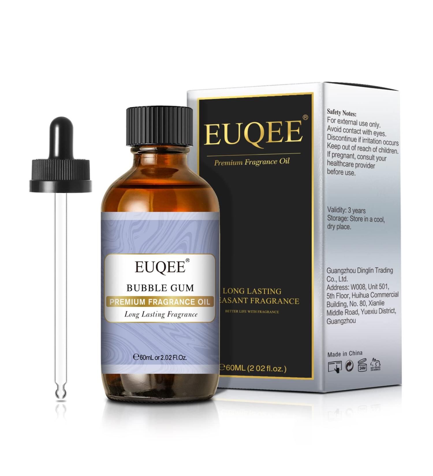 EUQEE Bubble Gum Fragrance Oil 60ml - Premium Grade Aromatherapy Essential Oil for Diffusers and Candle Making | Home DIY | Pack of 1 - Buy Online on GoSupps.com