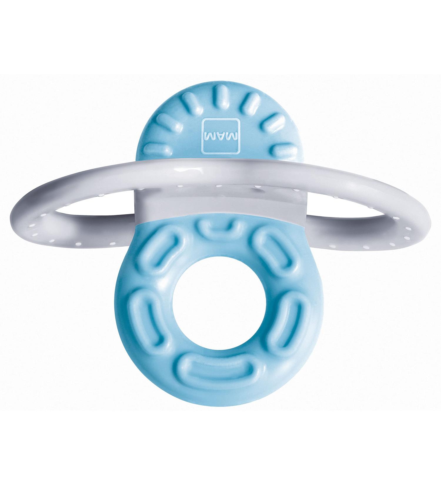 MAM Bite and Relax Teether with Clip - Blue | Promotes Dental Hygiene | Soothes Painful Gums | 2+ Months - Buy Online on GoSupps.com