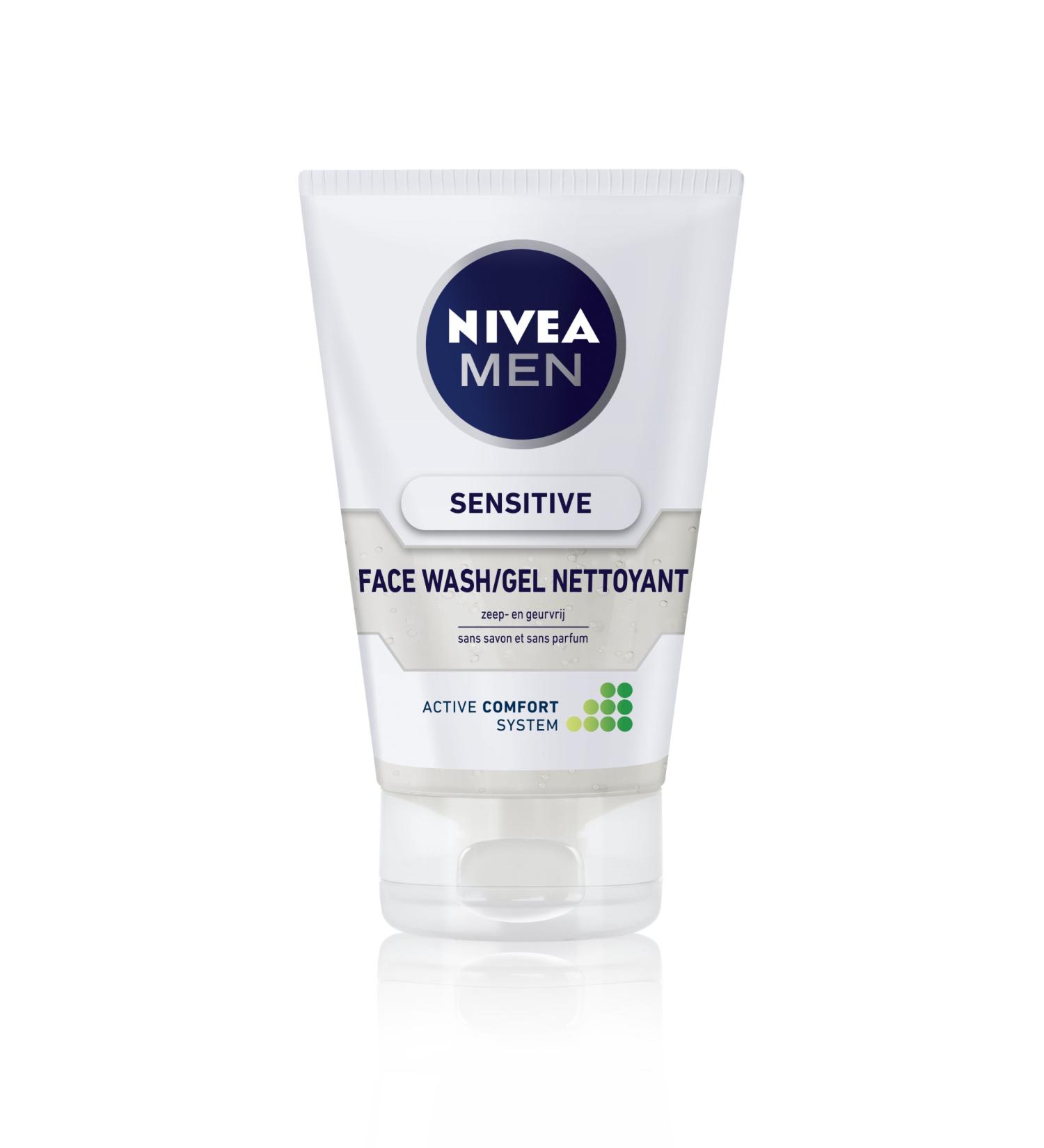 Nivea For Men - Sensitive Cleansing Gel - 100 ml - Buy Online on GoSupps.com