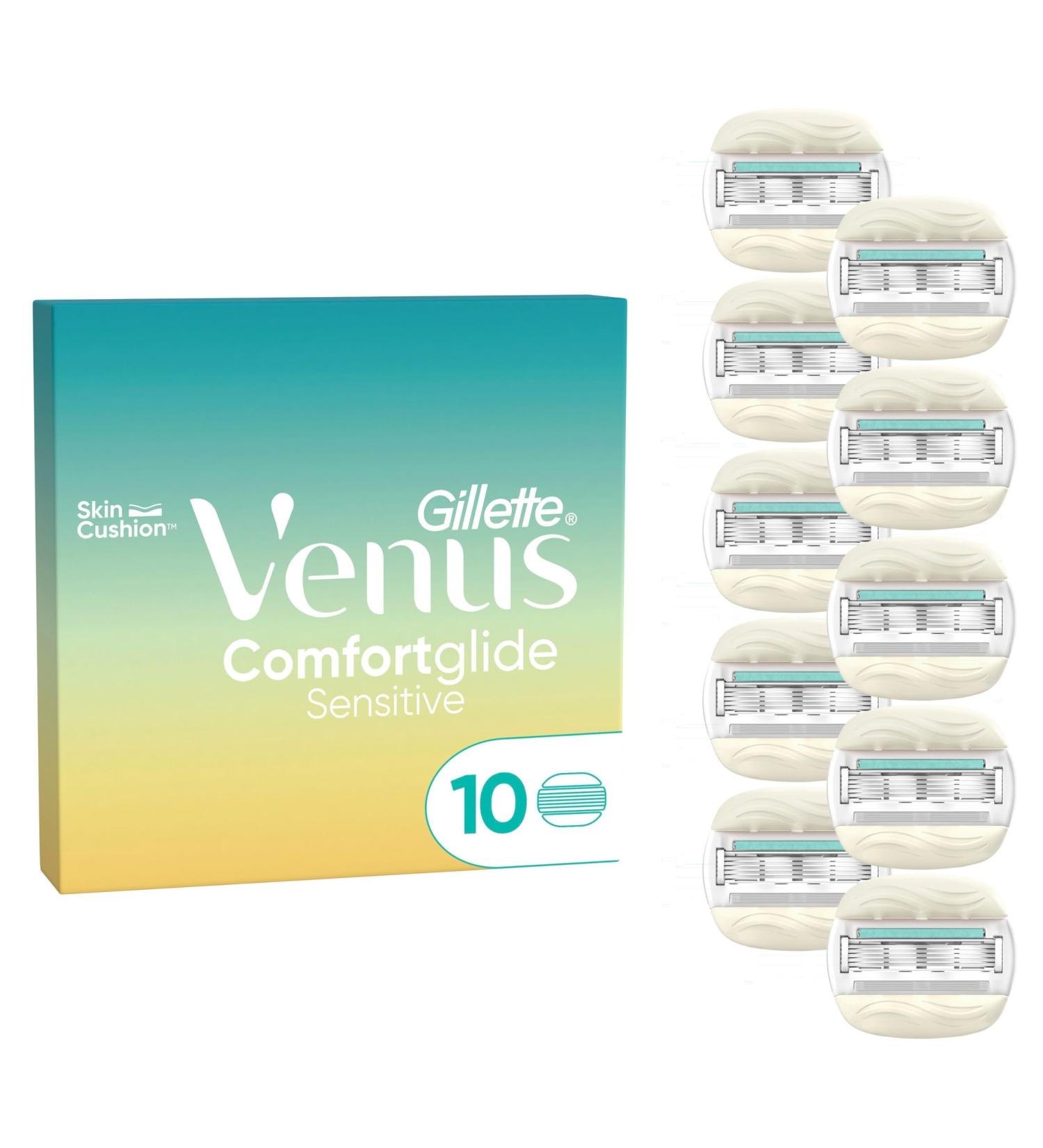 Buy Gillette Venus Comfortglide 5 Sensitive Razor Blades for Women - 10 Replacement Blades for Smooth Skin | International Shipping Available - Buy Online on GoSupps.com