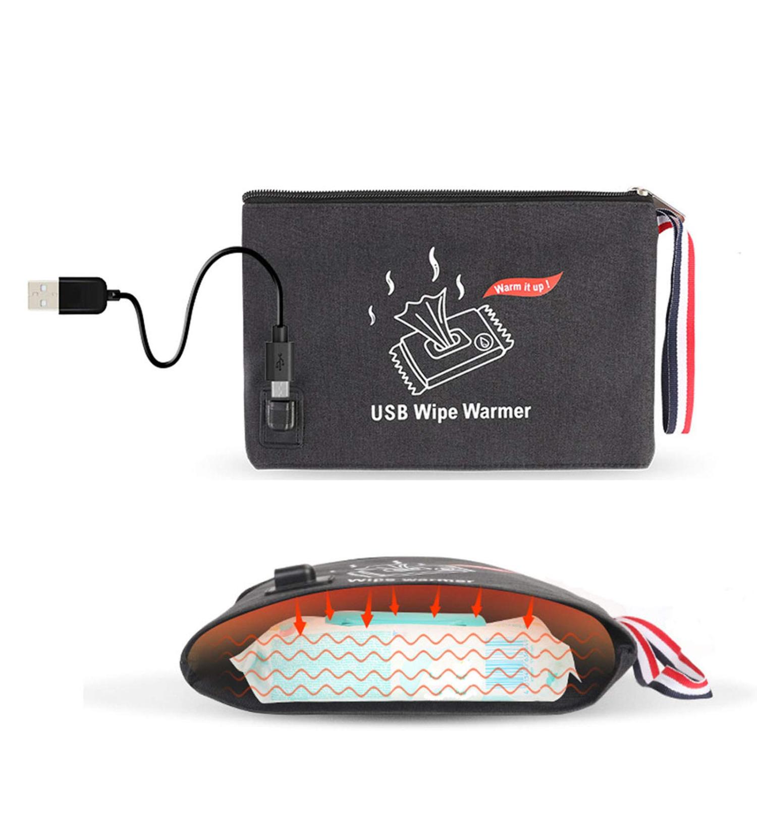 USB Baby Wipe Warmer  Razzil 5V Portable USB Baby Infant Wet Wipes Warmer Bag for Travel and On The Go - Buy Online on GoSupps.com