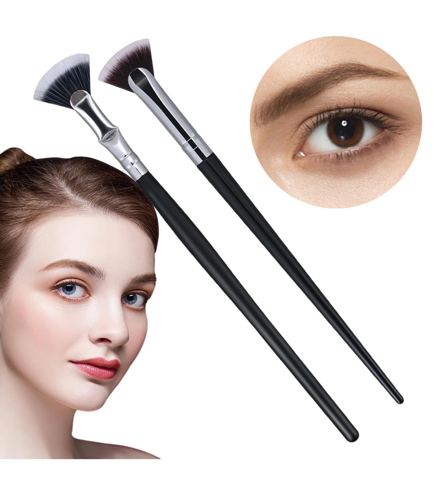 Fan Mascara Brushes | Portable Mascara Fan Brush - Eye Lashes Makeup Tools with Double Layer Bristles for Christmas Valentine's Day - Buy Online on GoSupps.com