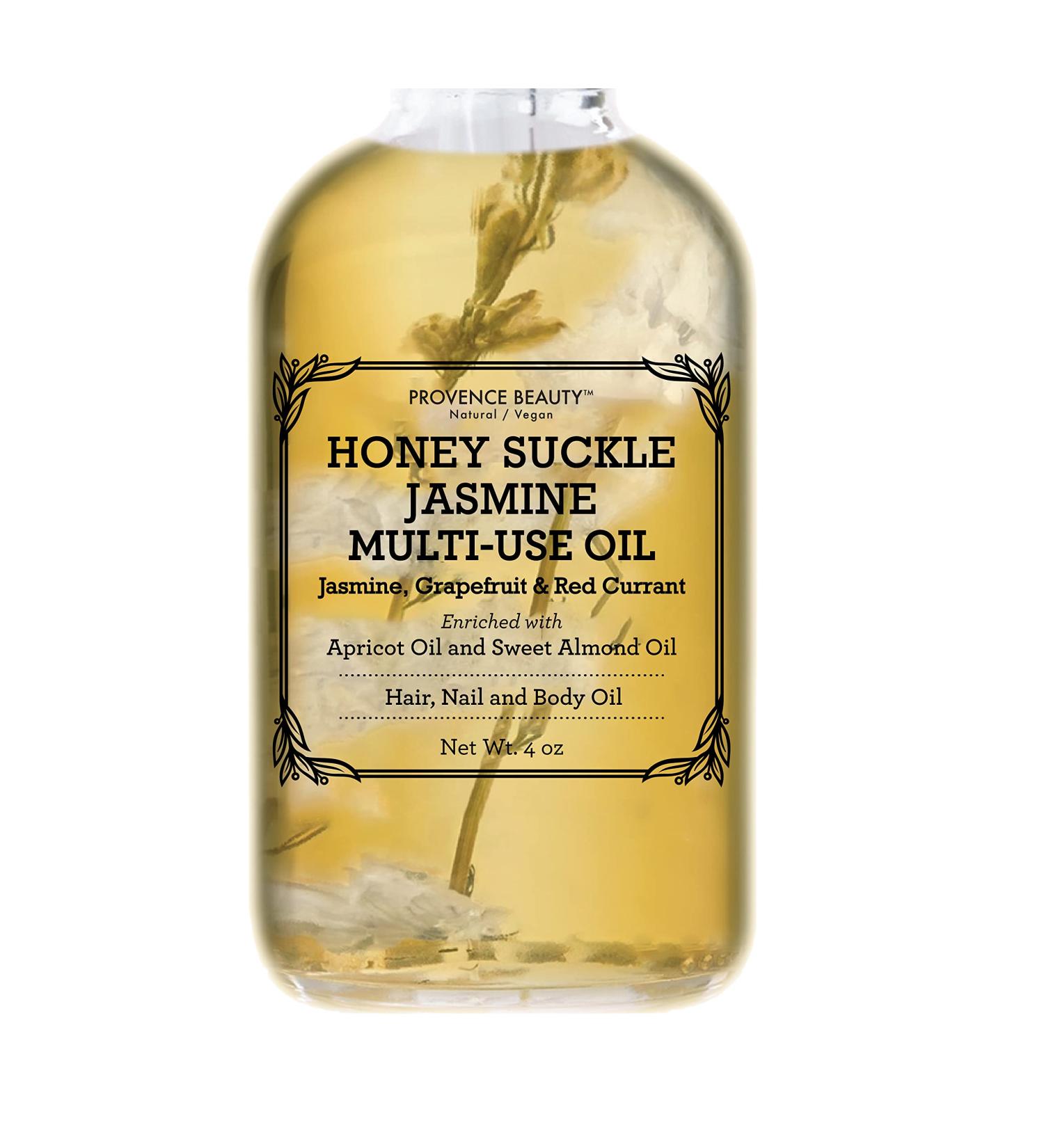 Provence Beauty Honey Suckle Jasmine Multi-Use Oil - 4 Fl Oz | Face, Body & Hair Hydration - Apricot Oil, Coconut Oil & Vitamin E - Buy Online on GoSupps.com