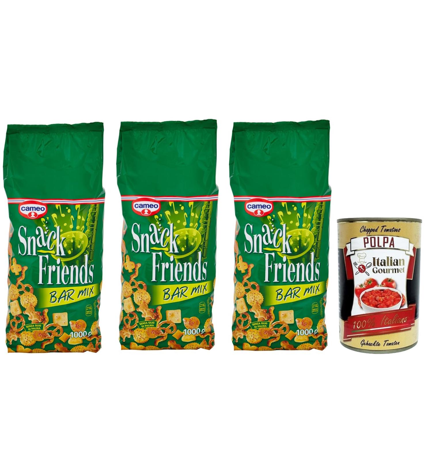  Italian Gourmet E.R. Cameo Snack Friends Bar Mix Pretzel Mix Savory Snacks 1 kg Bag + Italian Gourmet Polpa di Pomodoro 400 g Box - Buy Online on GoSupps.com