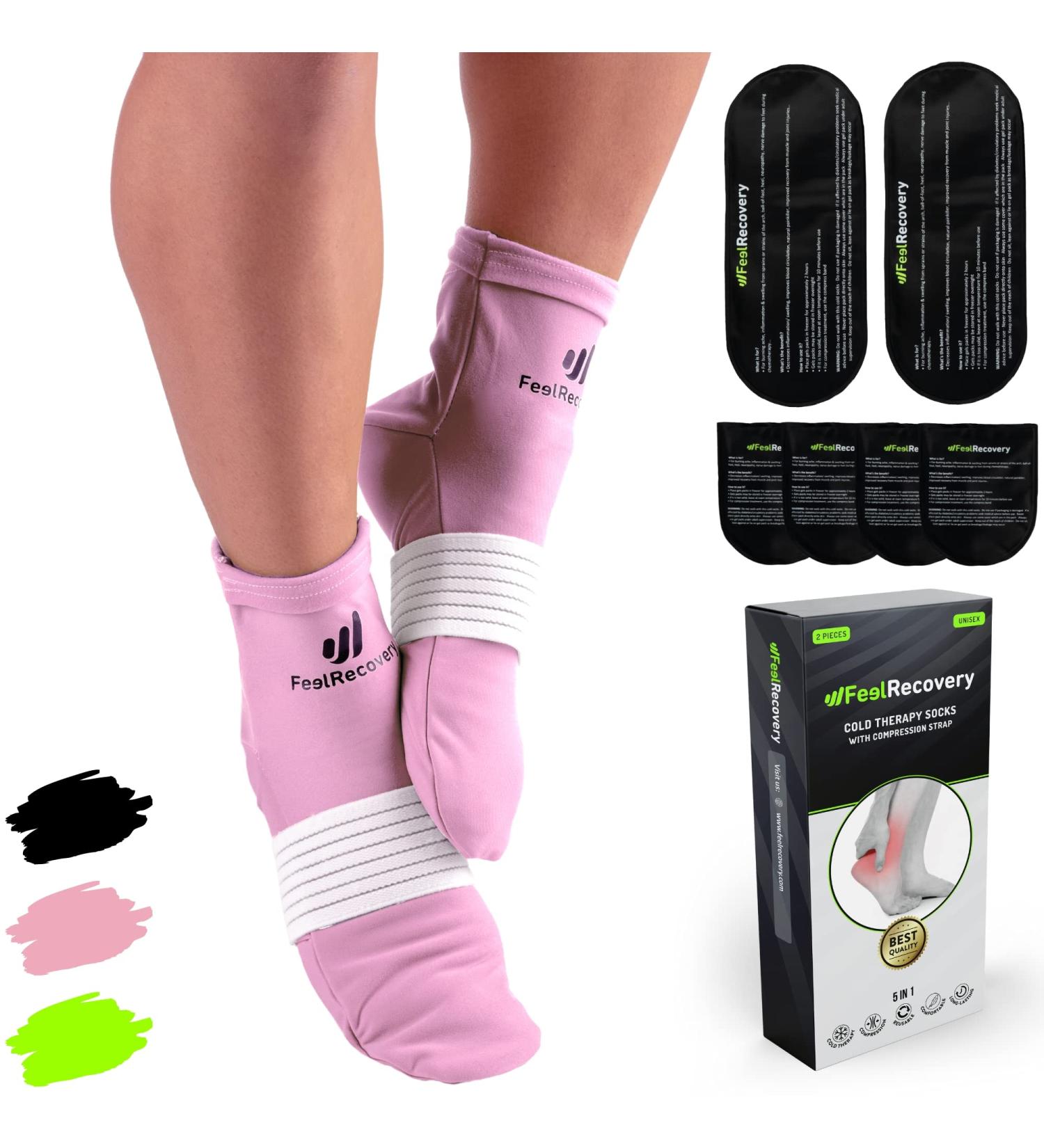 Cool Socks for Chemotherapy & Polyneuropathy | Cooling Shoes with Gel Pads | S/M Pink - Buy Online on GoSupps.com