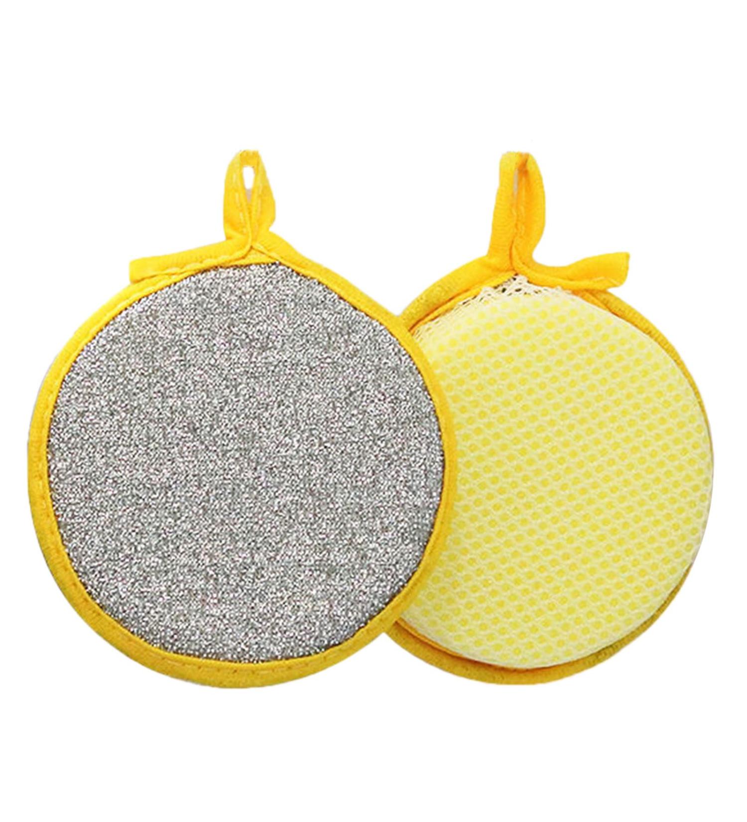 Washing Sponges Double-Sided Cleaning Spongs Household Scouring Pad Wipe Dishwashing Sponges Cloth Dishwashing Brush Household Cleaning Reusable Durable Cleaning Yellow - Buy Online on GoSupps.com