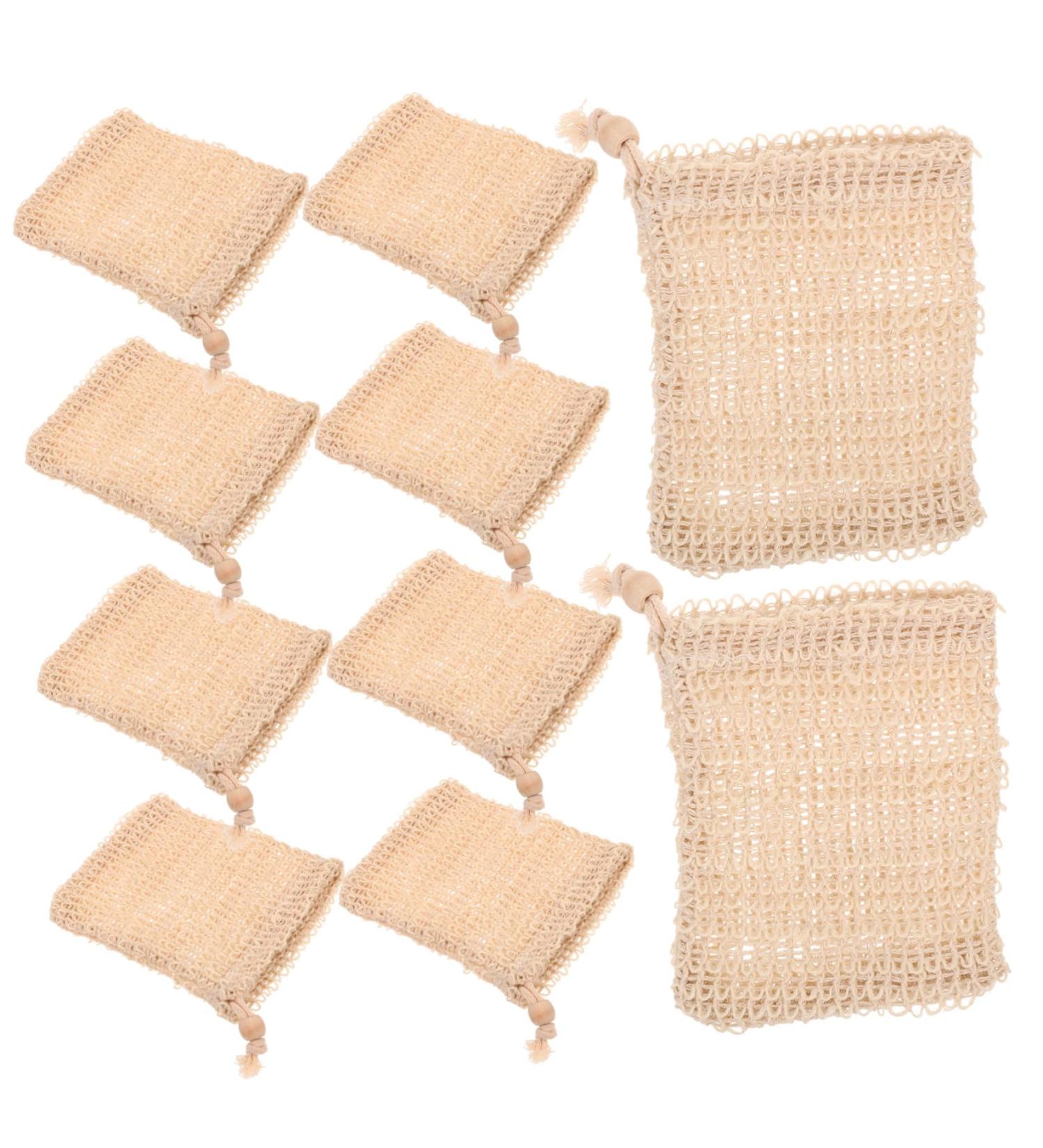 HAPINARY 10pcs Net Soap Foaming Soap Pouches Drawstring Soap Drawstring Sisal Ramie - Buy Online on GoSupps.com