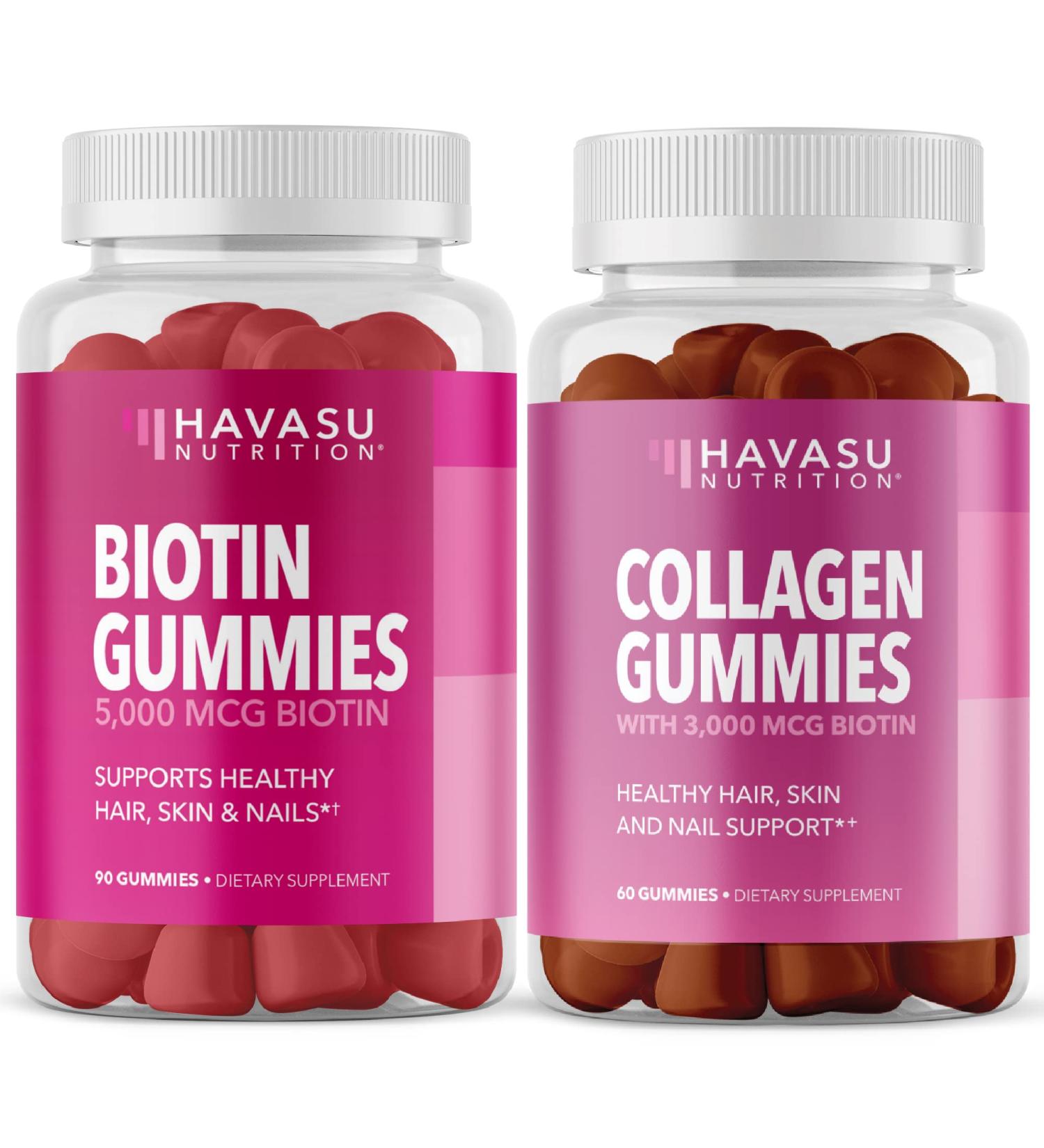 Buy Havasu Nutrition Biotin Gummies - Boost Hair  Skin  Nail & Metabolism - 90 Count - Buy Online on GoSupps.com