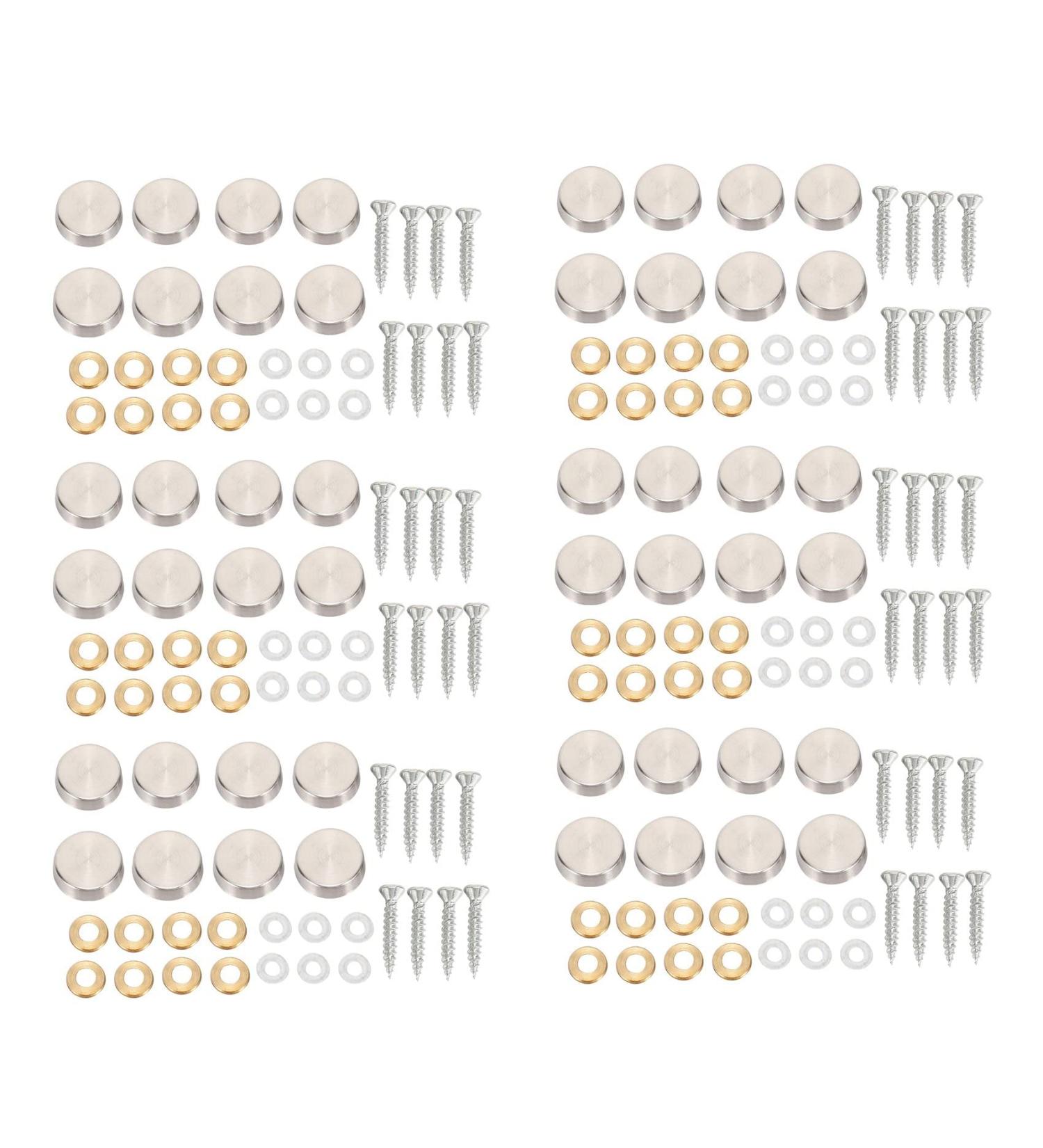 KVSERT 16 mm Stainless Steel Mirror Screw Cap (48 Pieces) - Buy Online on GoSupps.com