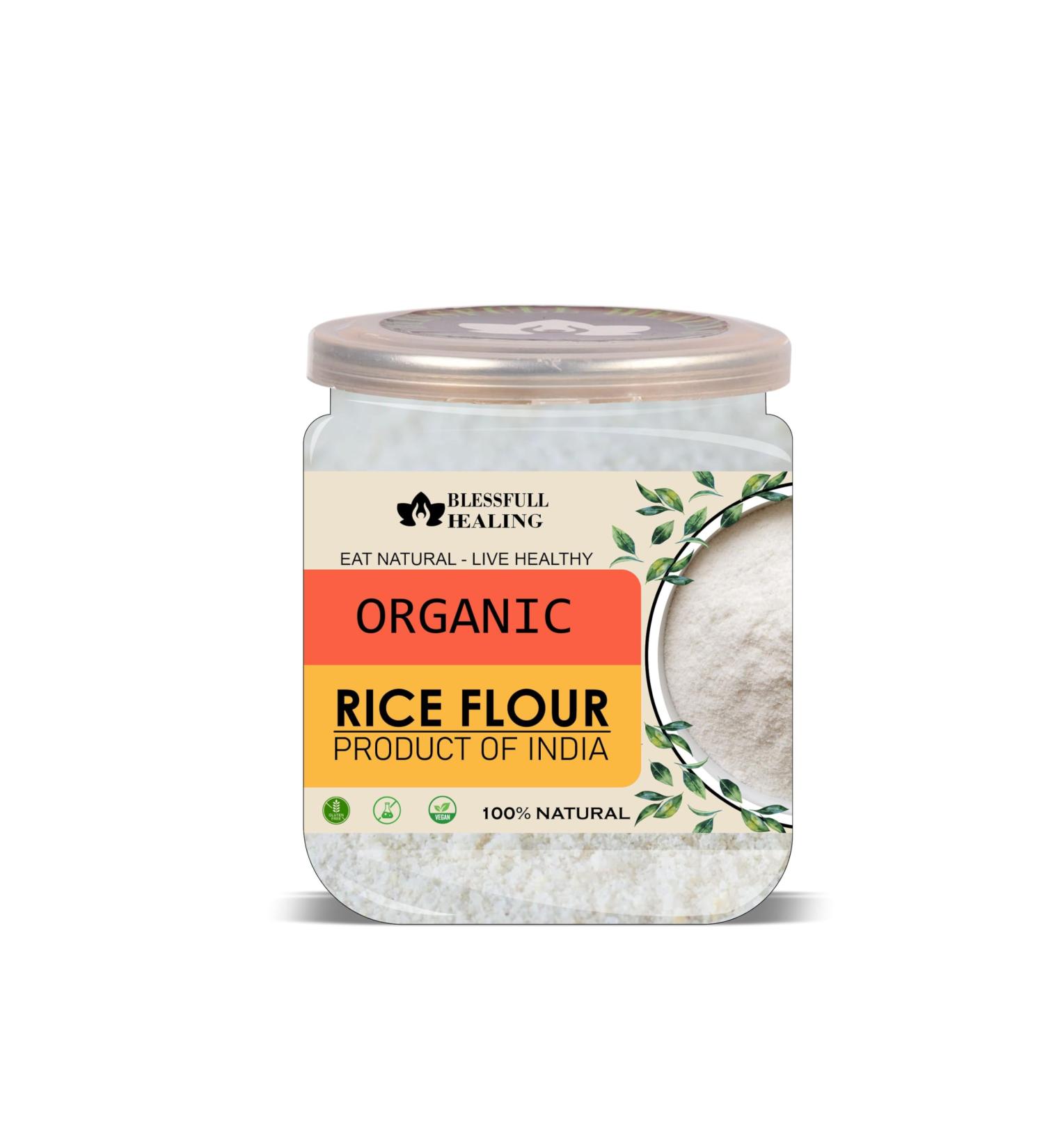Blessfull Healing Organice Rice Flour 1 lb (453 Gram) - Buy Online on GoSupps.com