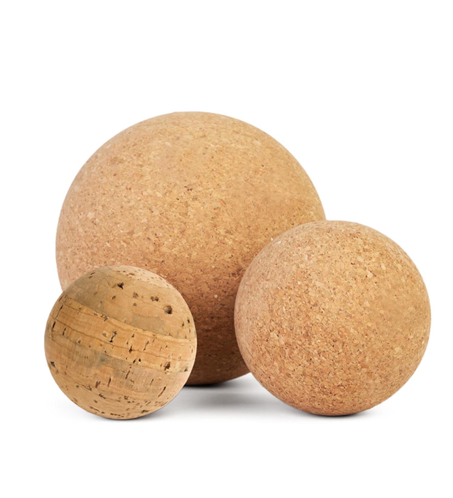 Natural Cork Yoga Studio Massage Balls | Eco-Friendly 3-6 cm Sizes for Easy Recovery - Buy Online on GoSupps.com