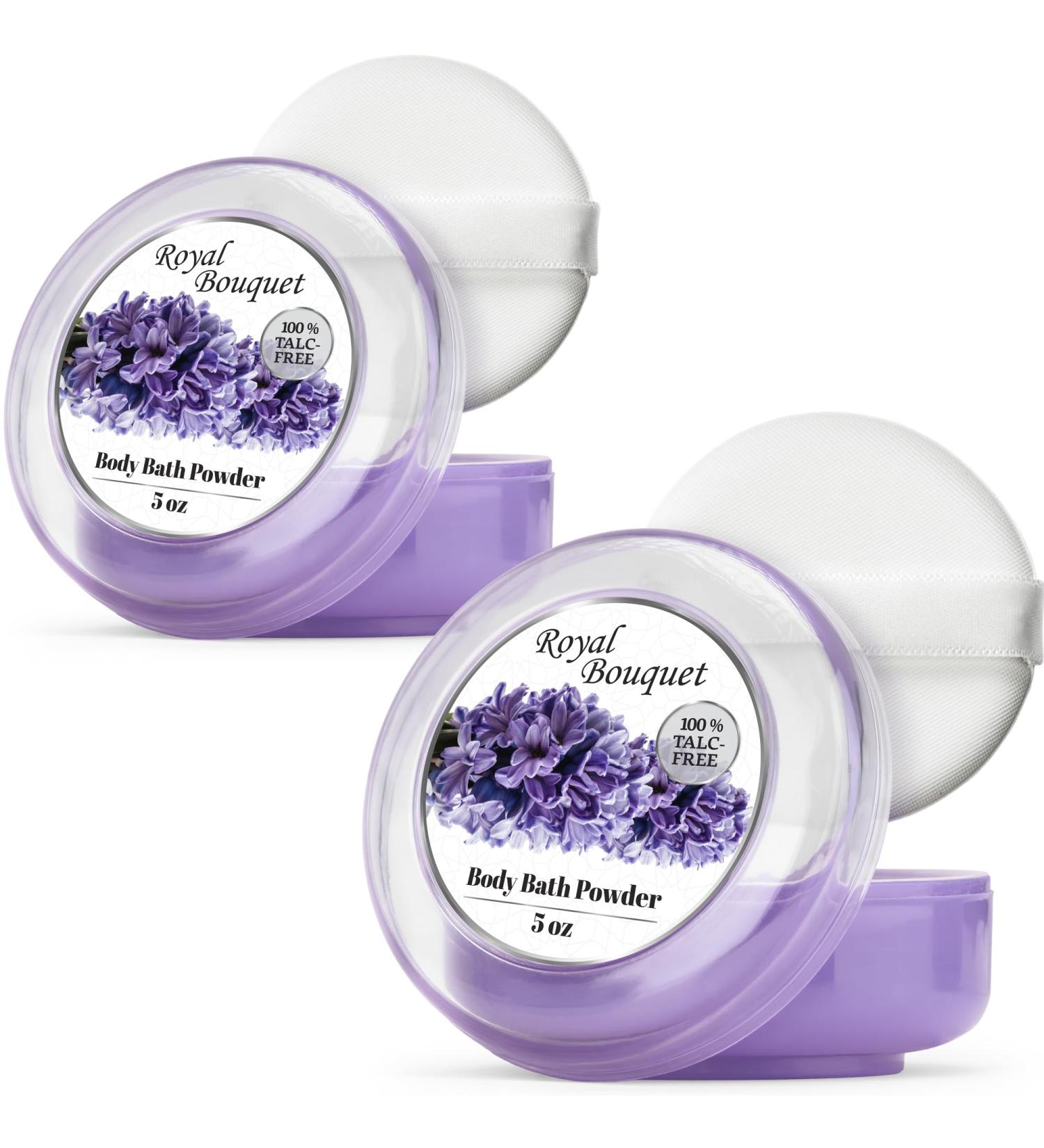R-NEU 2 Pack Body Powder for Women with Powder Puff 100% Talc-Free Elegant Royal Bouquet Scented Dusting Powder After Bath for Soft Skin Extra Large (10oz) - Buy Online on GoSupps.com