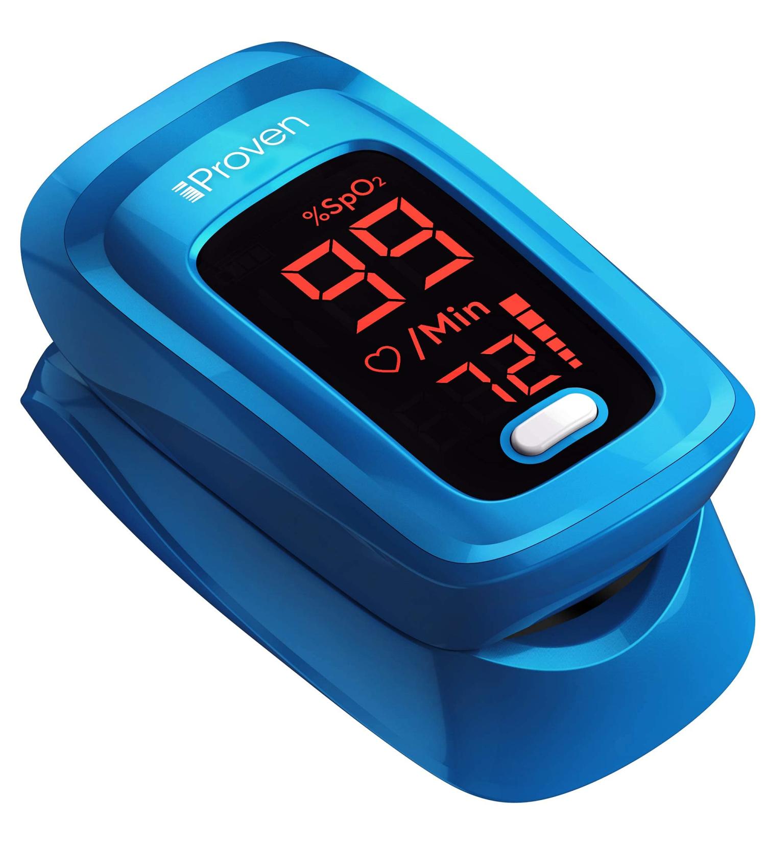 iProven Pulse Oximeter Fingertip - Accurate Blood Oxygen & Heart Rate Monitor - Oximetro De Pulso - OXI-27 Blue - International Shipping Available - Buy Online on GoSupps.com