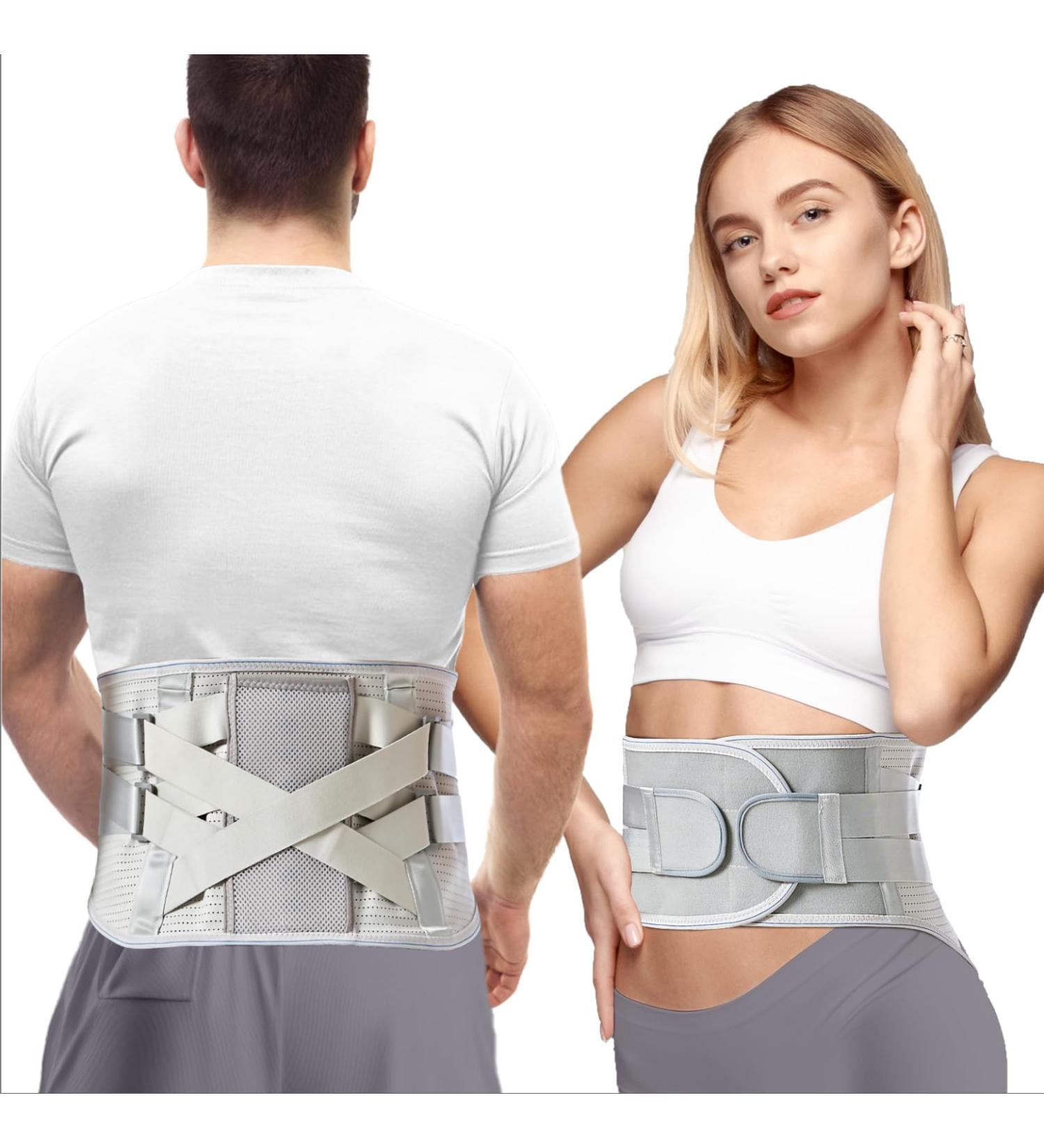 Back Brace for Men and Women Back Support Belt for Lower Back Pain Relief Scoliosis Sciatica Herniated Disc Heavy lifting Lightweight Breathable Lumbar Support with Dual Adjustable Straps (Large) - Buy Online on GoSupps.com