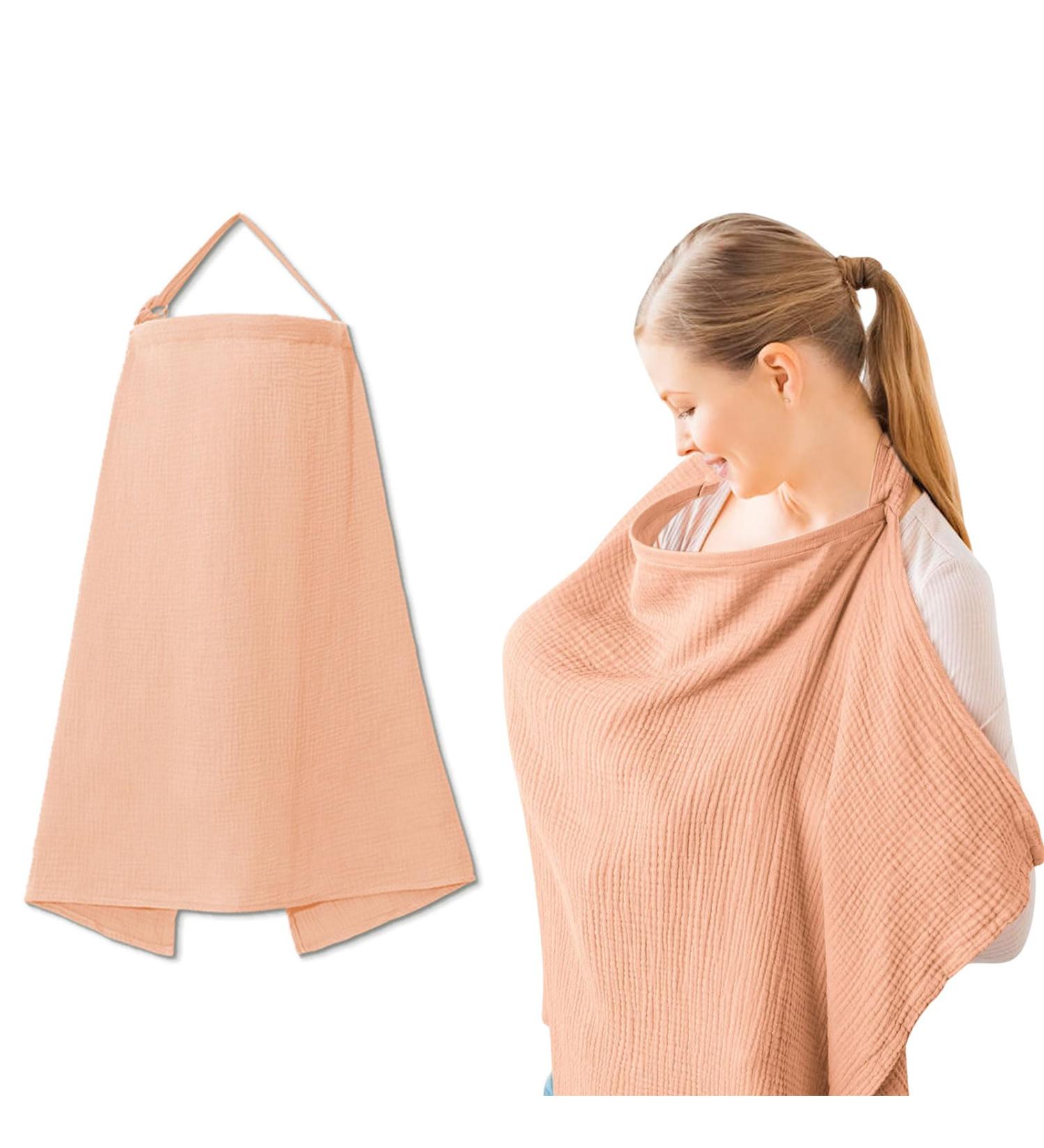 Goiern Breastfeeding Towel - Soft Musselin Nursing Cover for Babies | Breathable & Stylish Nursing Care in Rosa - Buy Online on GoSupps.com