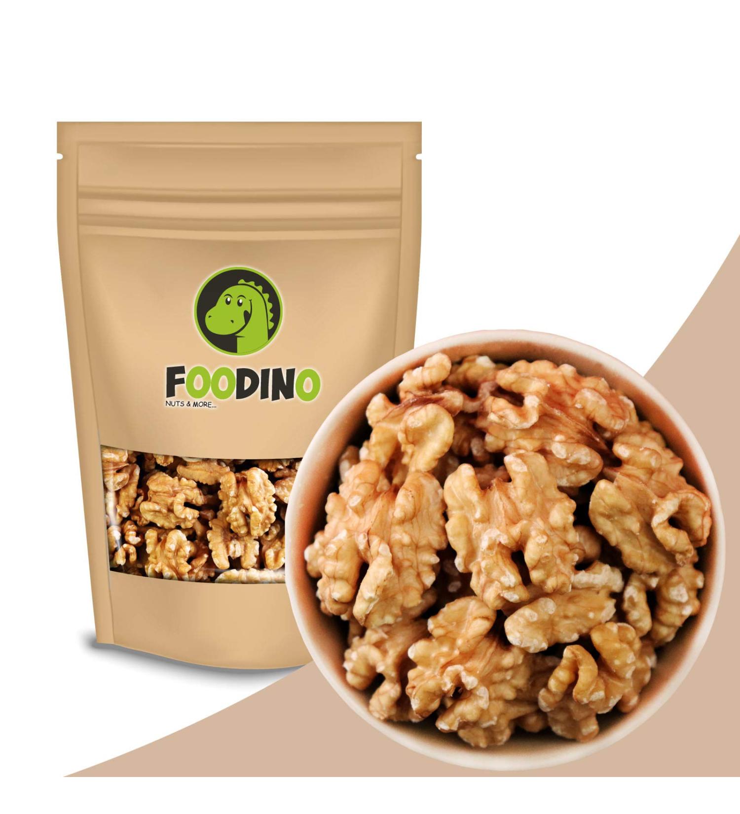 Premium 100% Natural Unsalted Walnut Kernels - Chile 500g to 5kg | Resealable Quality by Foodino - Buy Online on GoSupps.com