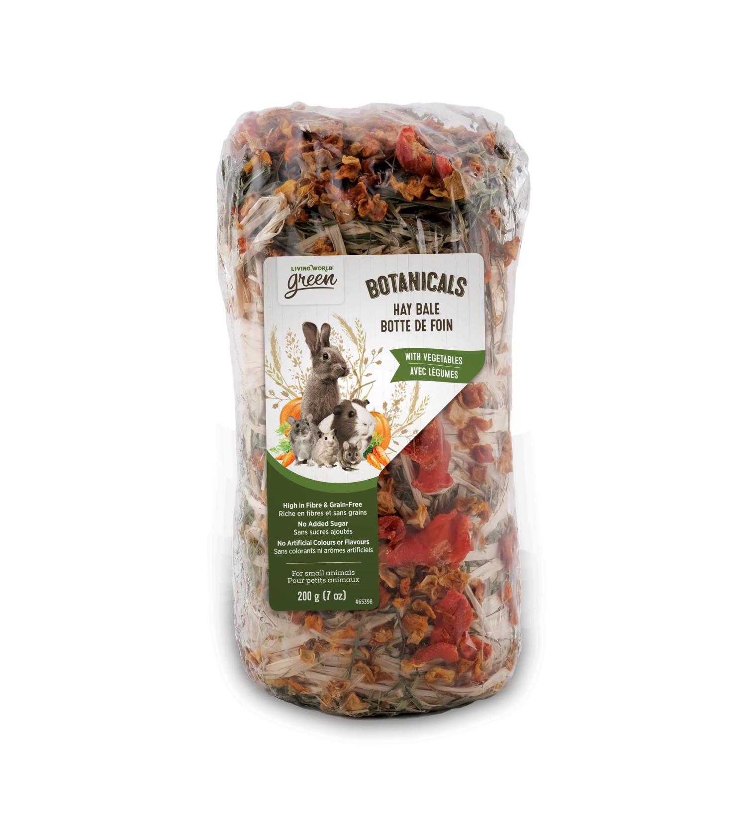 Living World Green Botanicals Hay Bale with Vegetables 200 g (7 oz) - Buy Online on GoSupps.com