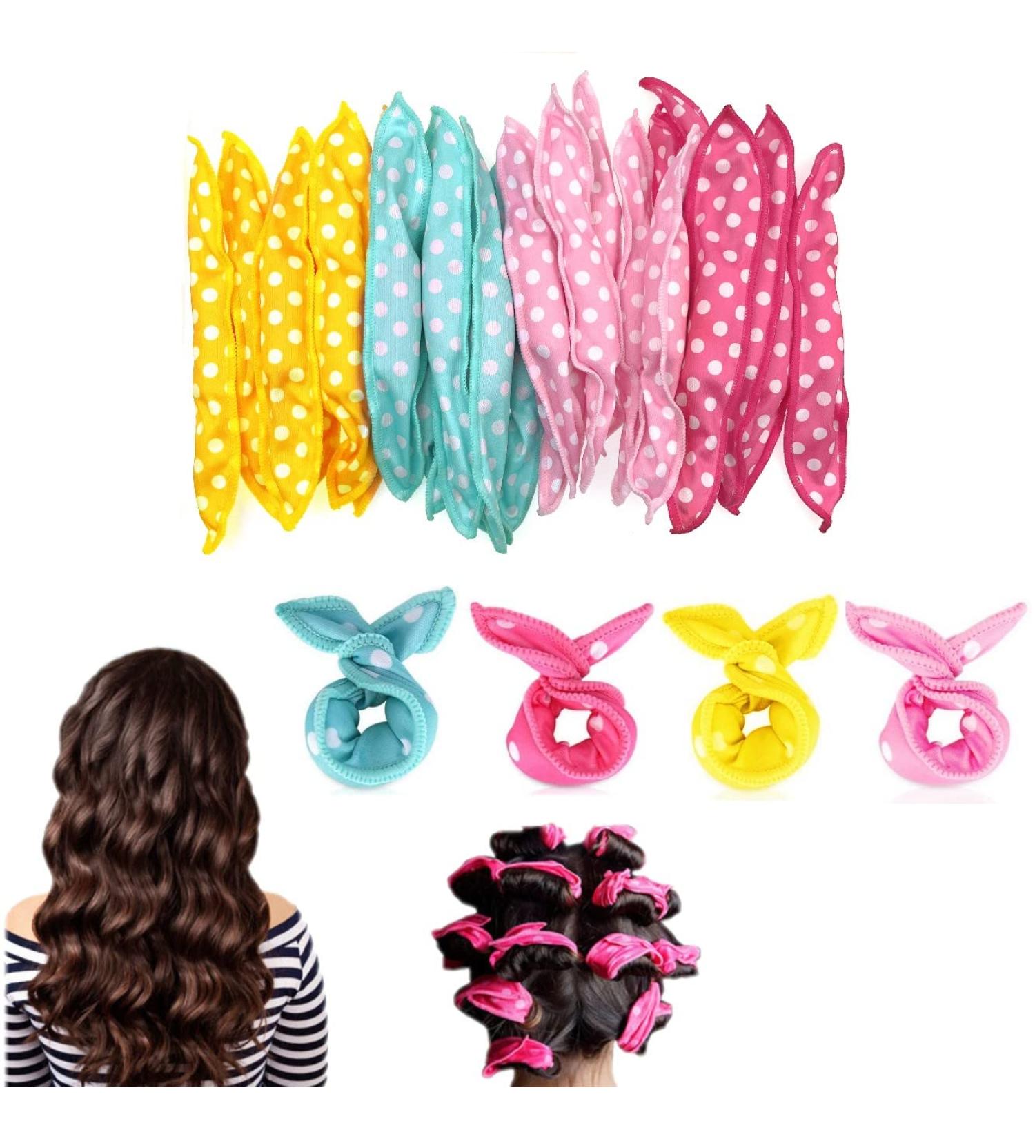 JZK 24x No heat foam hair curlers for long hair and medium hair soft sponge hair rollers to sleep in for kids and women sleep curlers sleep in rollers hair styling tools for children - Buy Online on GoSupps.com