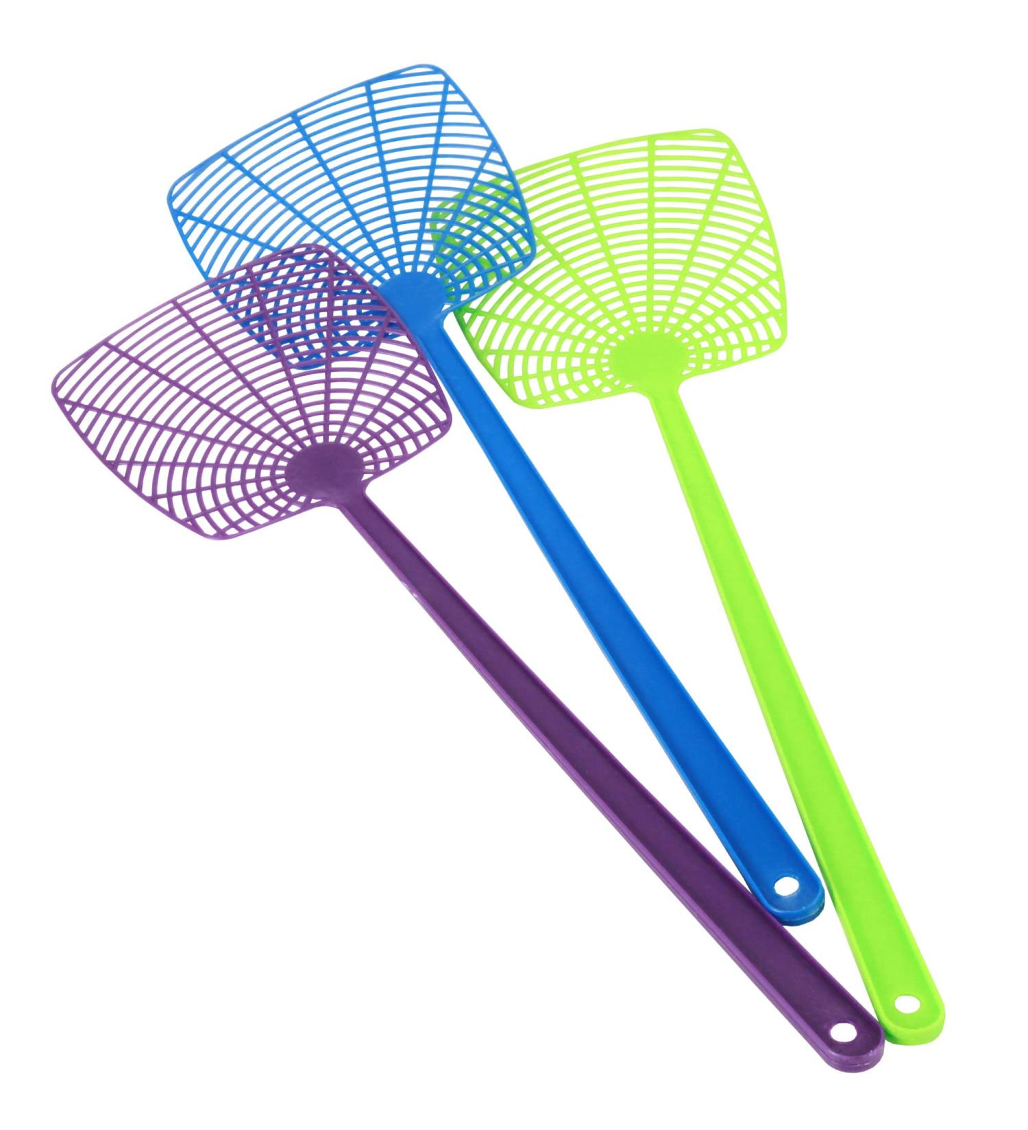 Chef Craft Select Fly Swatter Set, 18 inch 3 piece set, Purple/Green/Blue (Model: 21041)