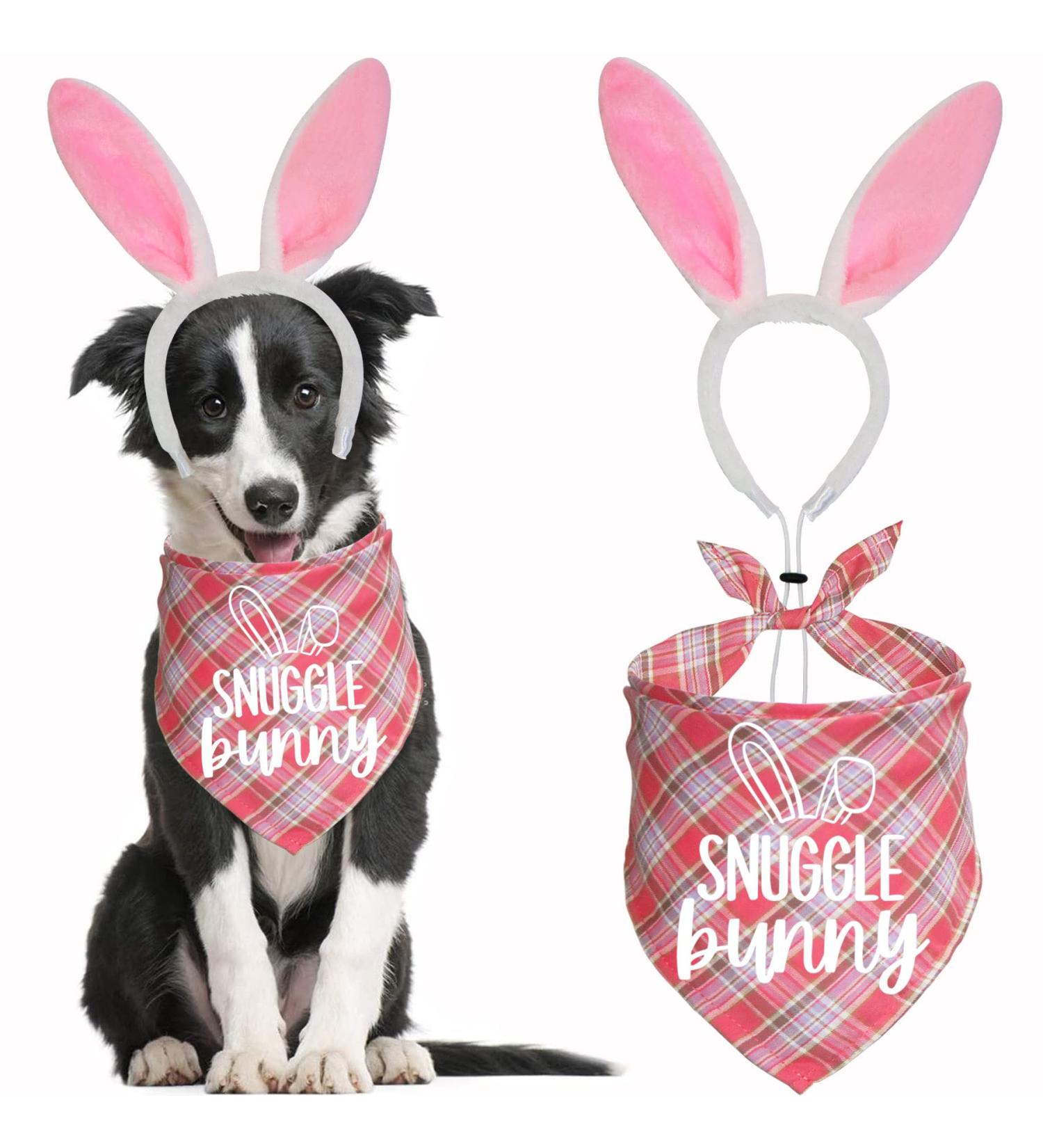 Easter Dog Bandana Bunny Costume - Cute Easter Bunny Headband for Dogs - Buy Online on GoSupps.com