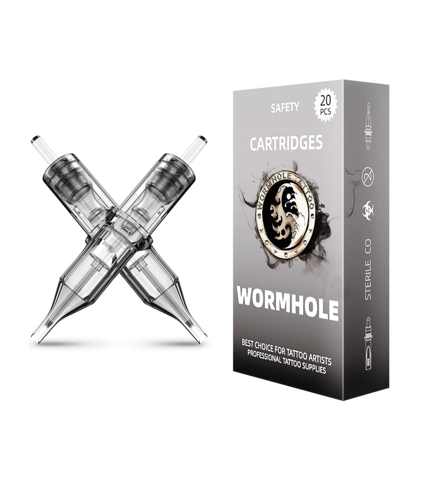 Wormhole Tattoo Cartridge Needles 3RL - 20PCS Disposable Round Liner Cartridge Needles for Tattoo Pen and Machine - Tattoo Supplies 1203RL #12 - 20 Count - Buy Online on GoSupps.com
