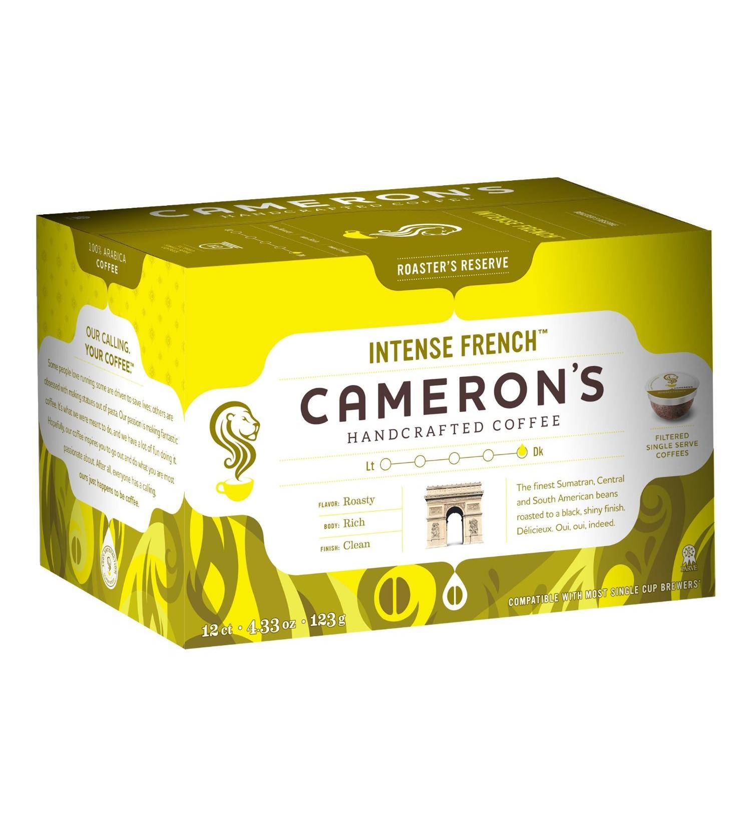 Cameron's Intense French 12 Count Single Serve Coffee (Packaging May Vary)